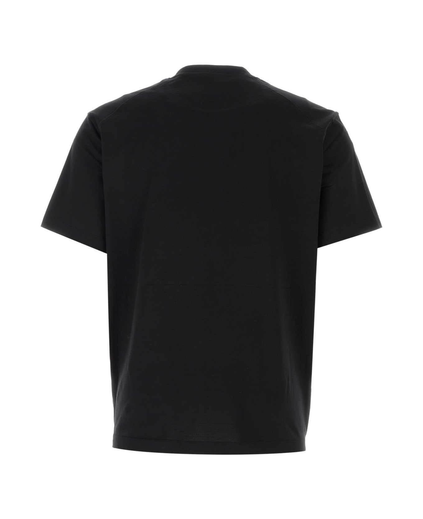 Y-3 Black Cotton T-shirt - BLACK シャツ
