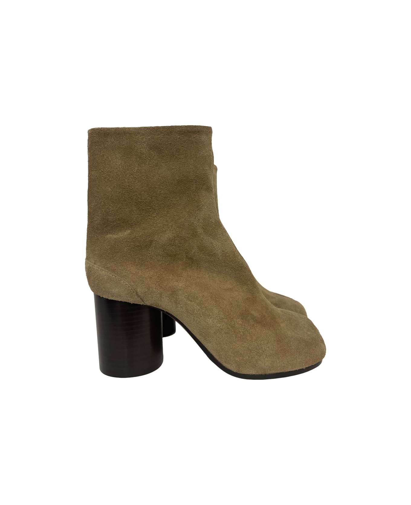 Maison Margiela Tabi Boots In Suede - Beige