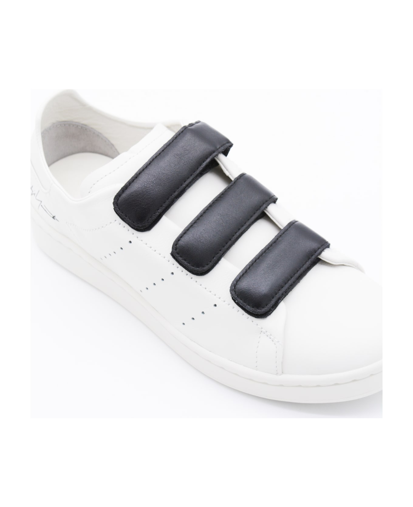 Y-3 White Leather Stan Smith Y-3 Sneakers - ORBIT GREY/ORBIT GREY/BLACK