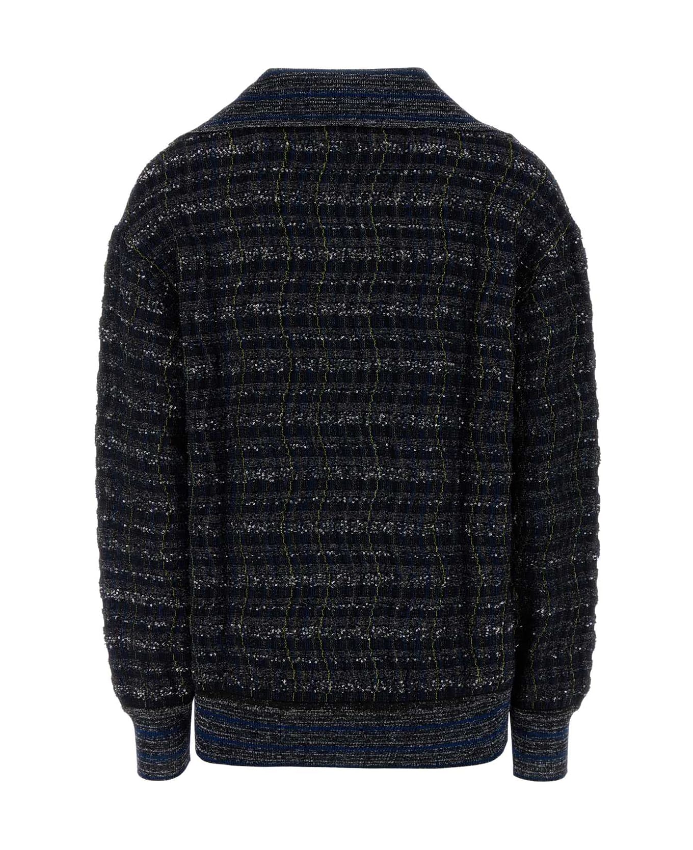 Missoni Embroidered Viscose Blend Polo Shirt - BLU