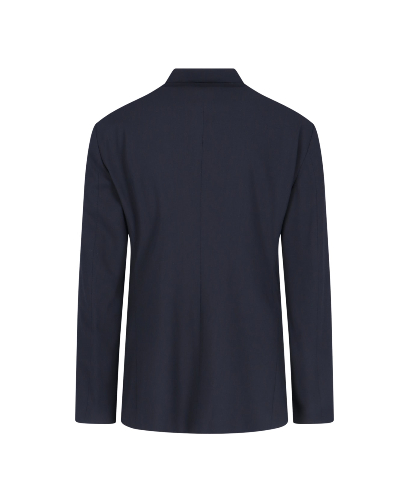 Giorgio Armani Single-breasted Virgin Wool Blazer - Blue