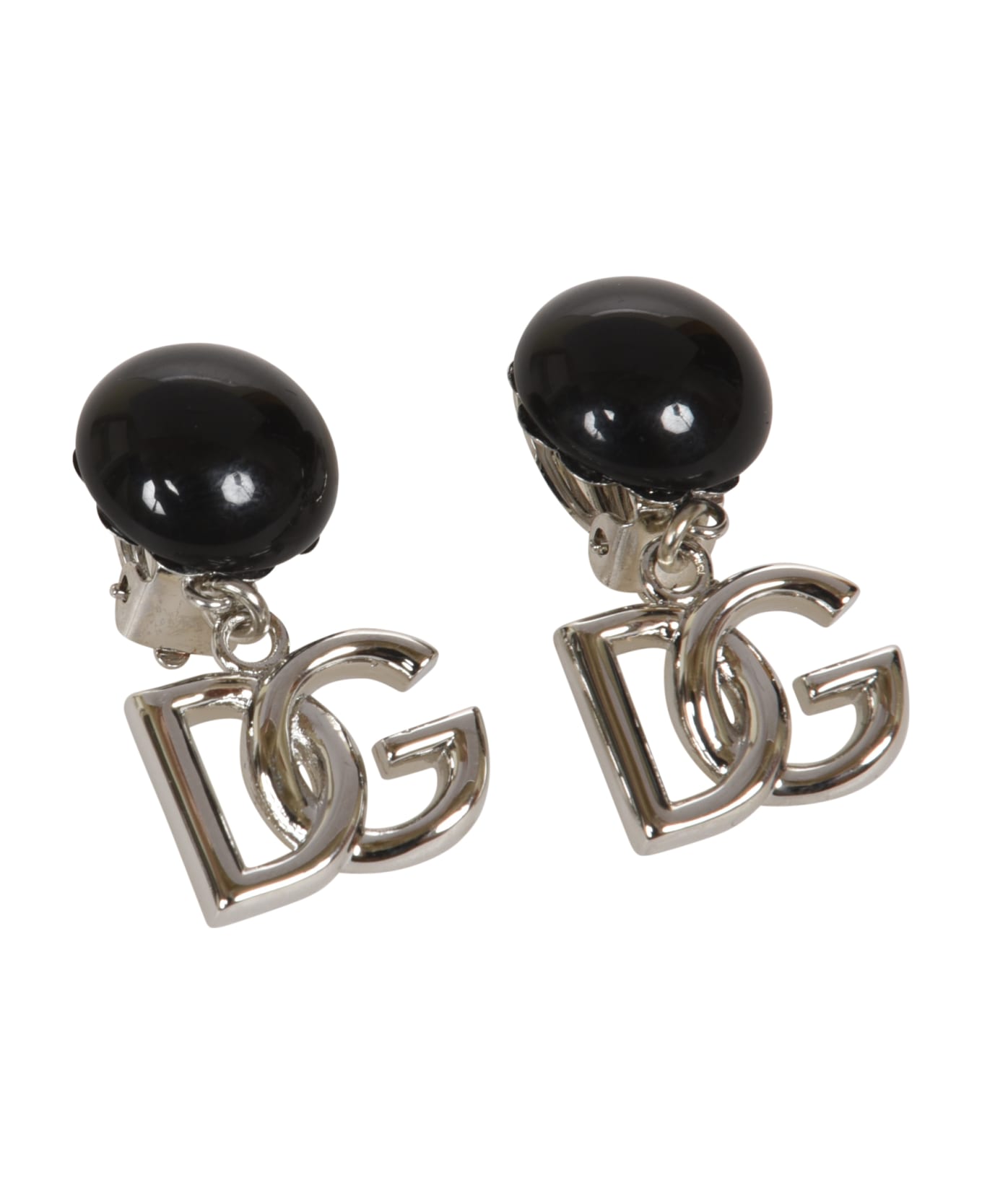 Dolce & Gabbana Dg Logo Earrings - Black