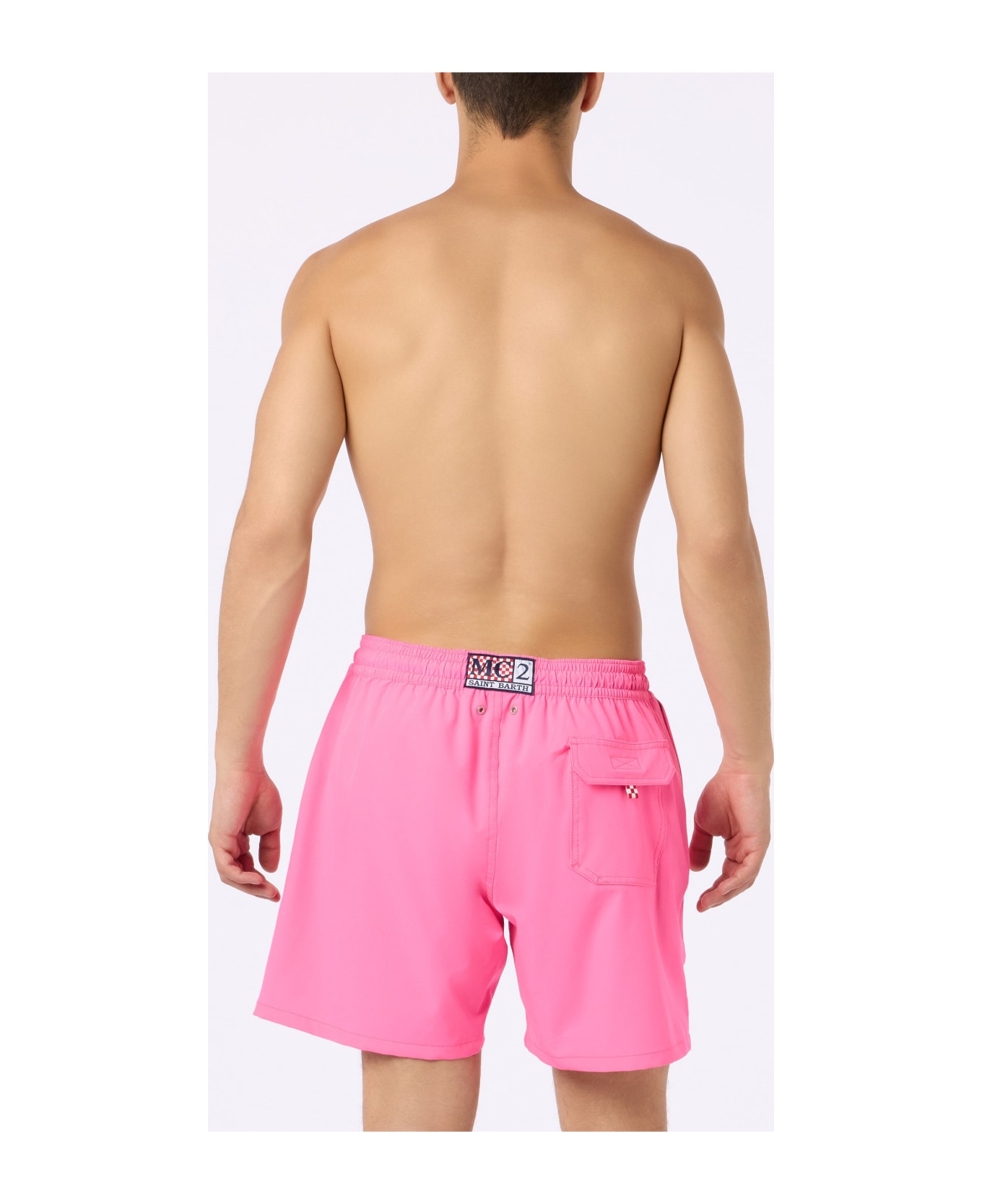 MC2 Saint Barth Classic Stretch Comfort Swim Shorts With Mi Girano Le Palline Embroidery | Insulti Luminosi Special Edition - PINK