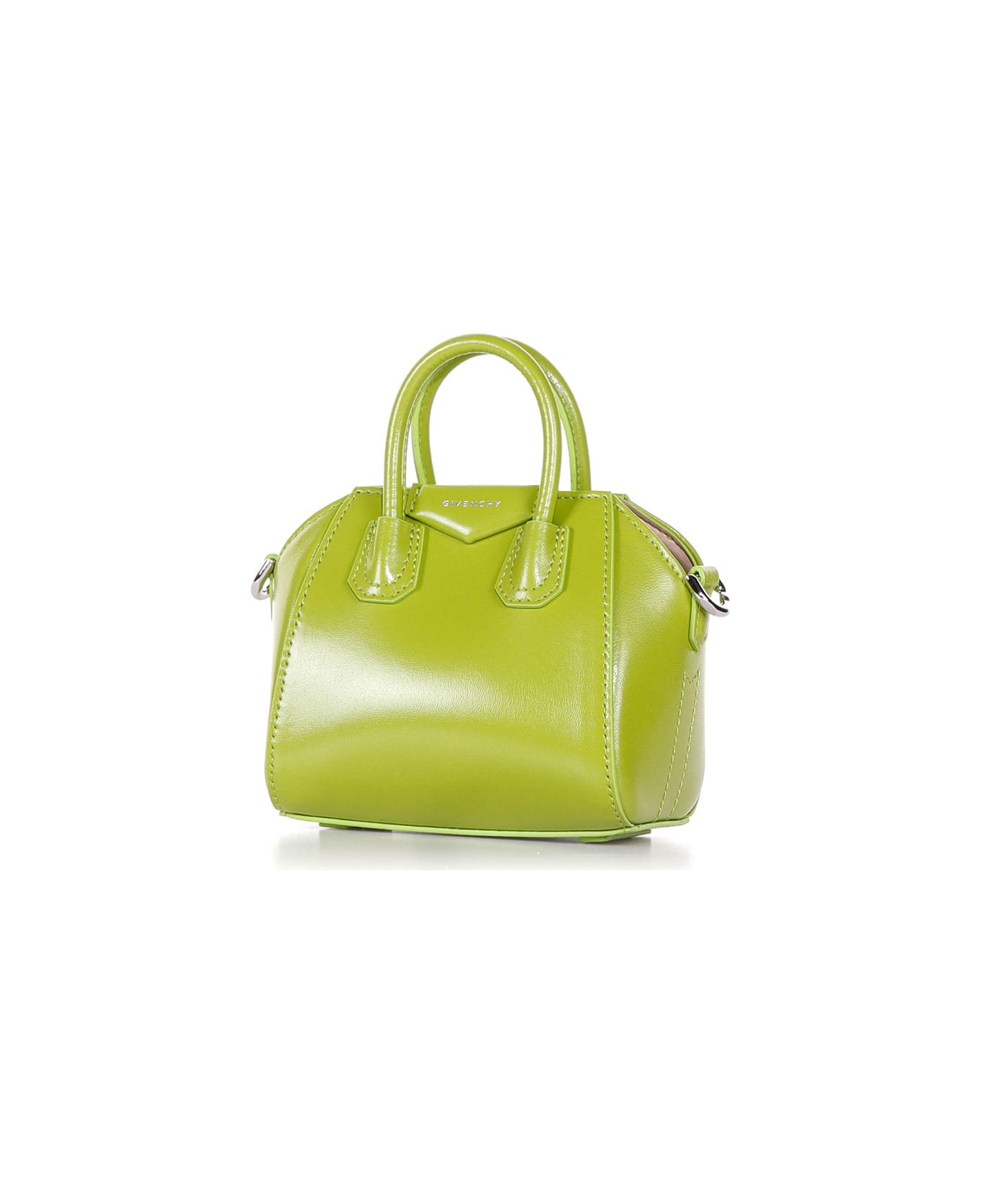 Givenchy Micro Antigona Bag In Leather - CITRUS GREEN