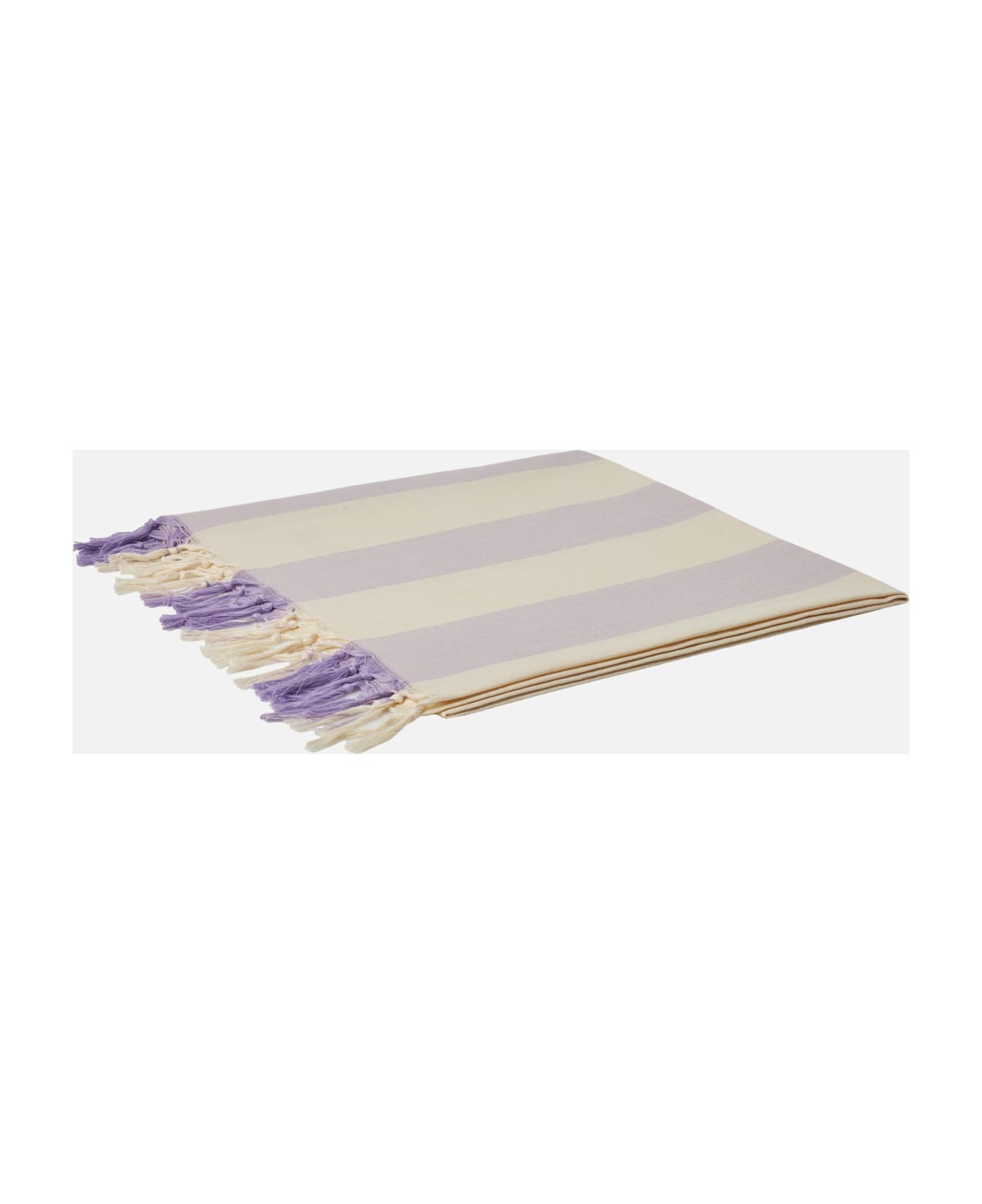 MC2 Saint Barth Fouta Lightweight With White And Lilac Stripes - PINK