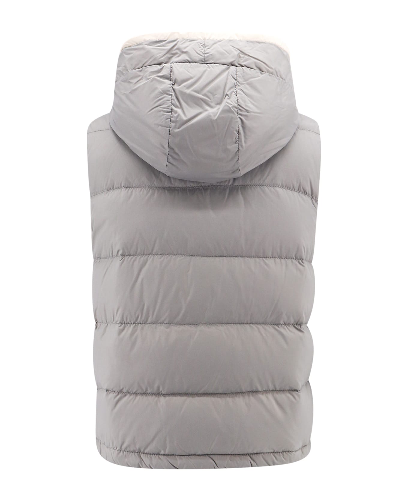 Brunello Cucinelli Padded And Quilted Sleeveless Jacket - Grey ベスト