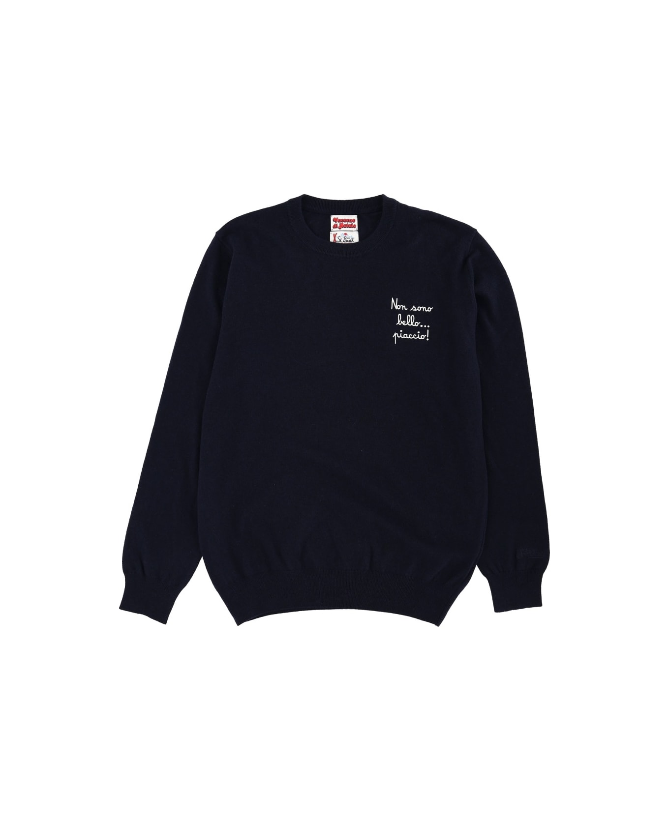 MC2 Saint Barth Sweater With Embroidery - BLUE