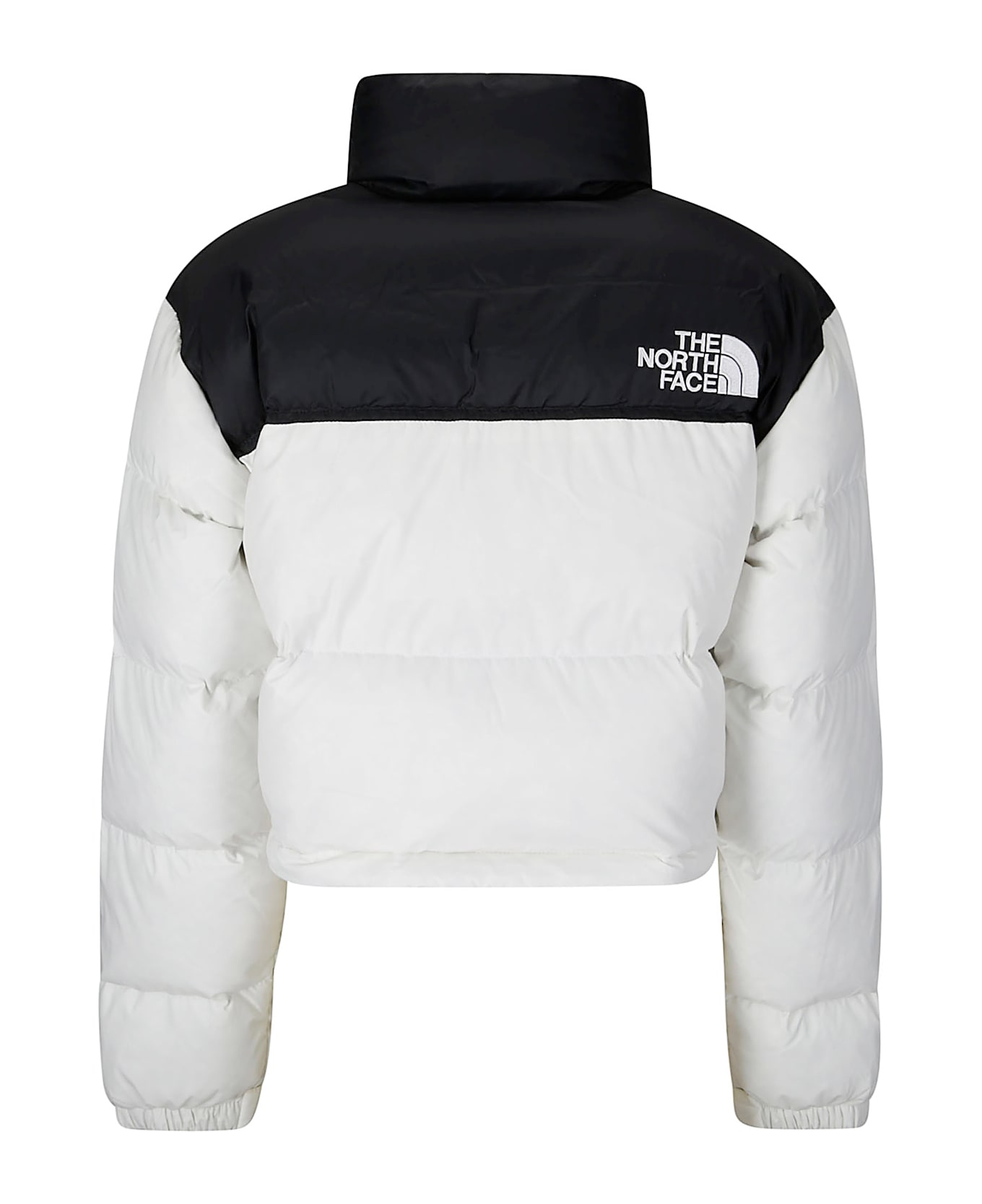 The North Face W Nuptse Short Jacket - WHITE DUNE/TNF BLACK