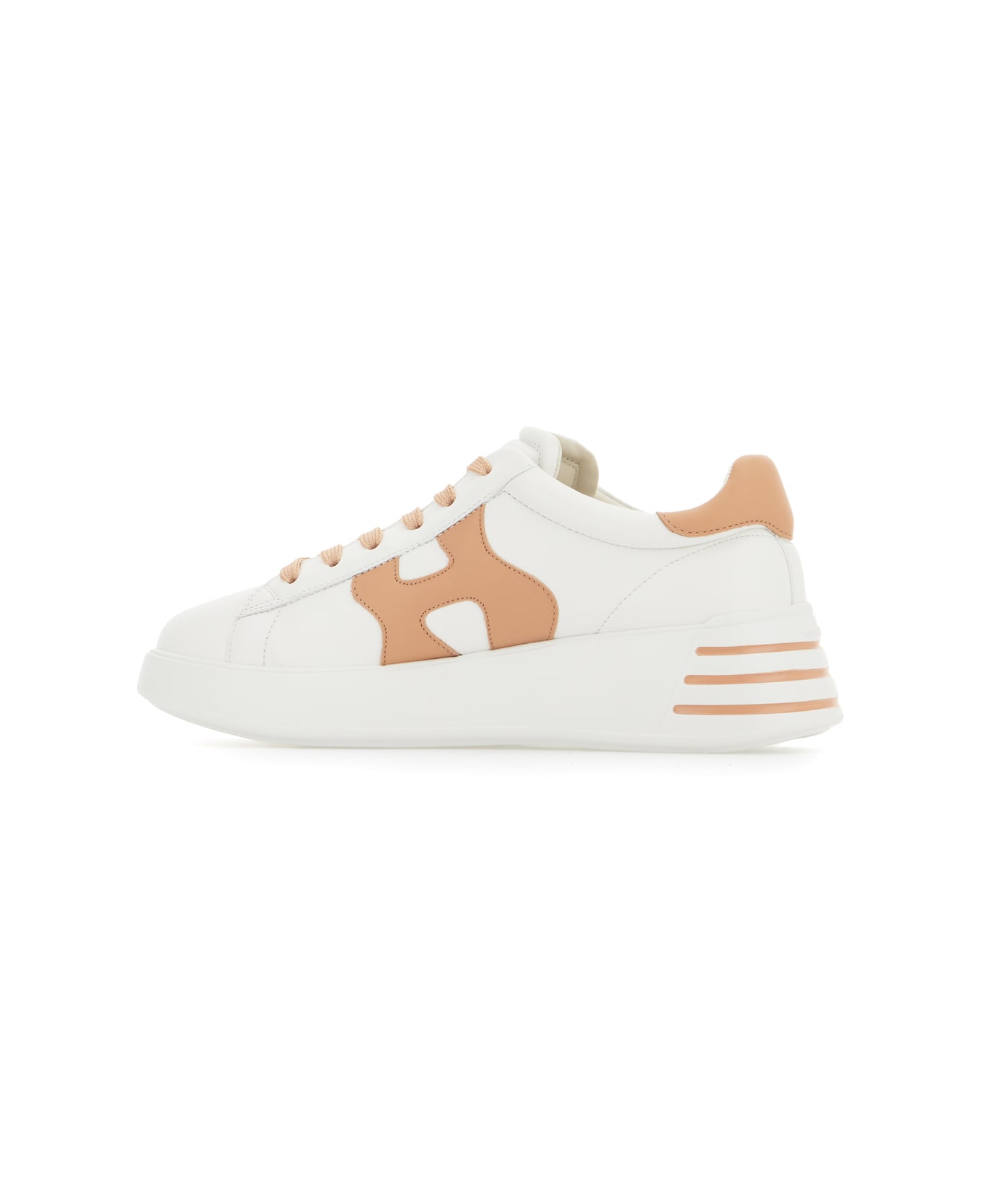 Hogan Multicolor Nappa Leather Rebel Sneakers - BIANCO ROSA