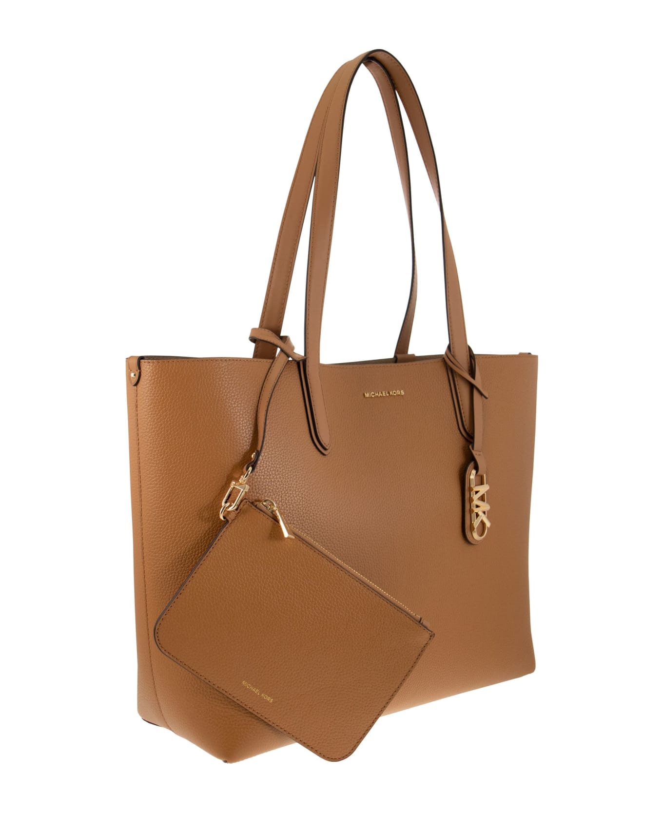 Michael Kors Extra-large 'eliza' Pale Peanut Leather Bag - Cognac