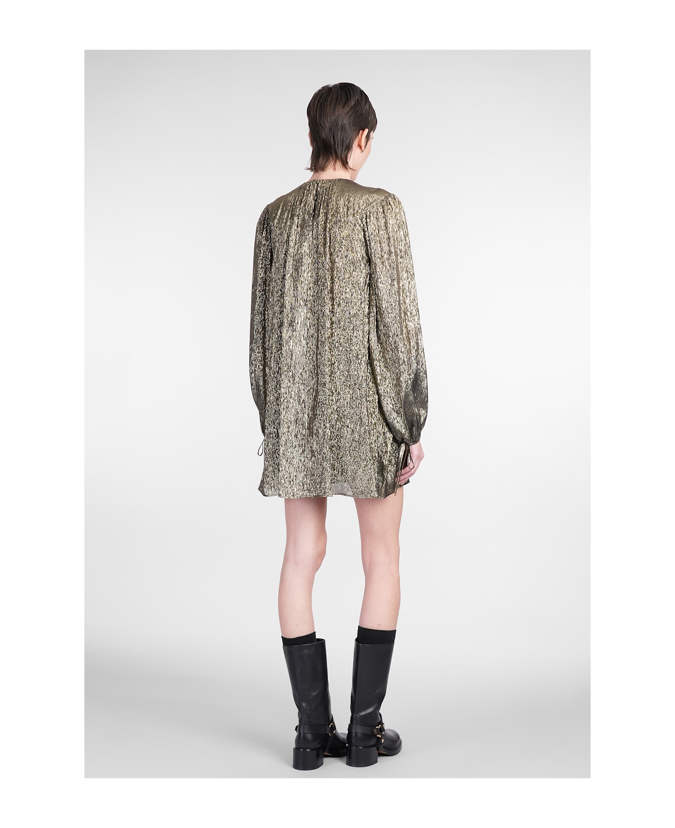 Chloé Dress Woman In Gold Silk - gold