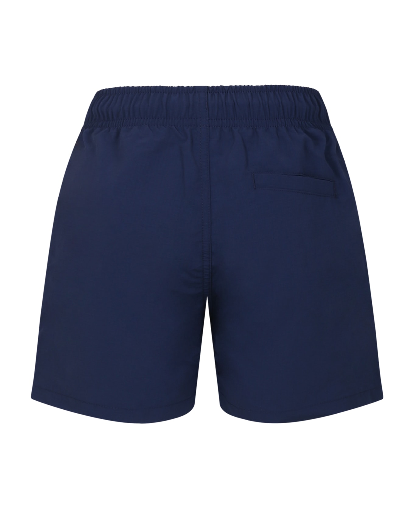 Molo Blue Swimsuit For Boy With Logo - Blue 水着