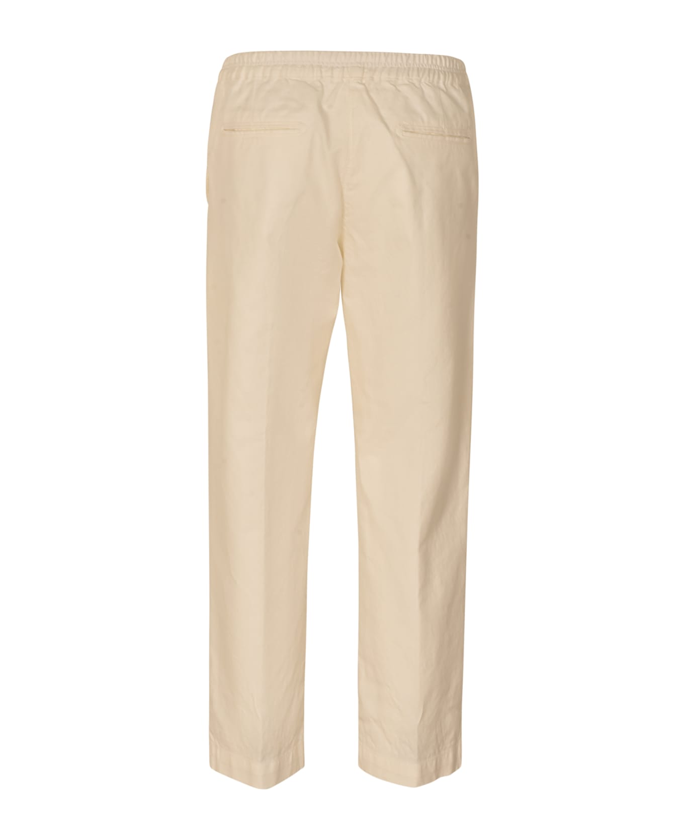 Massimo Alba Button Fitted Trousers - White