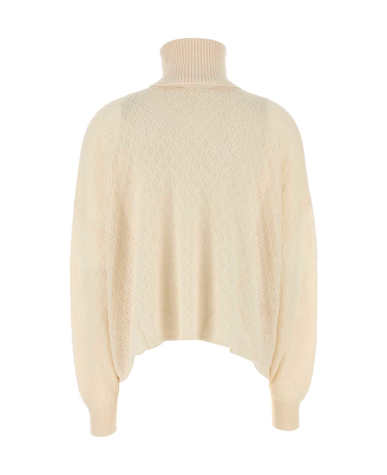 Chloé Ivory Wool Blend Oversize Sweater - ICONICMILK
