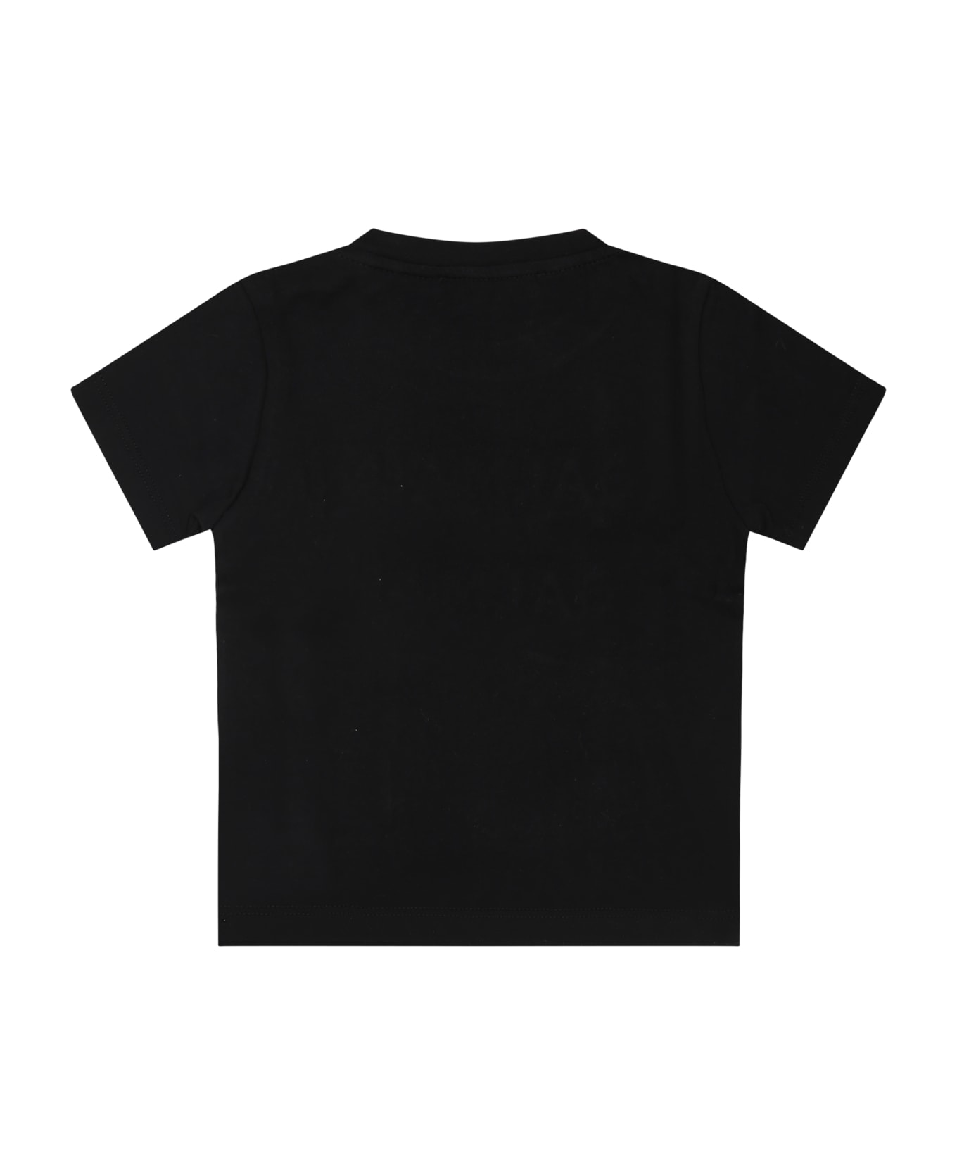 Balmain Black T-shirt For Baby Girl With Logo - Black
