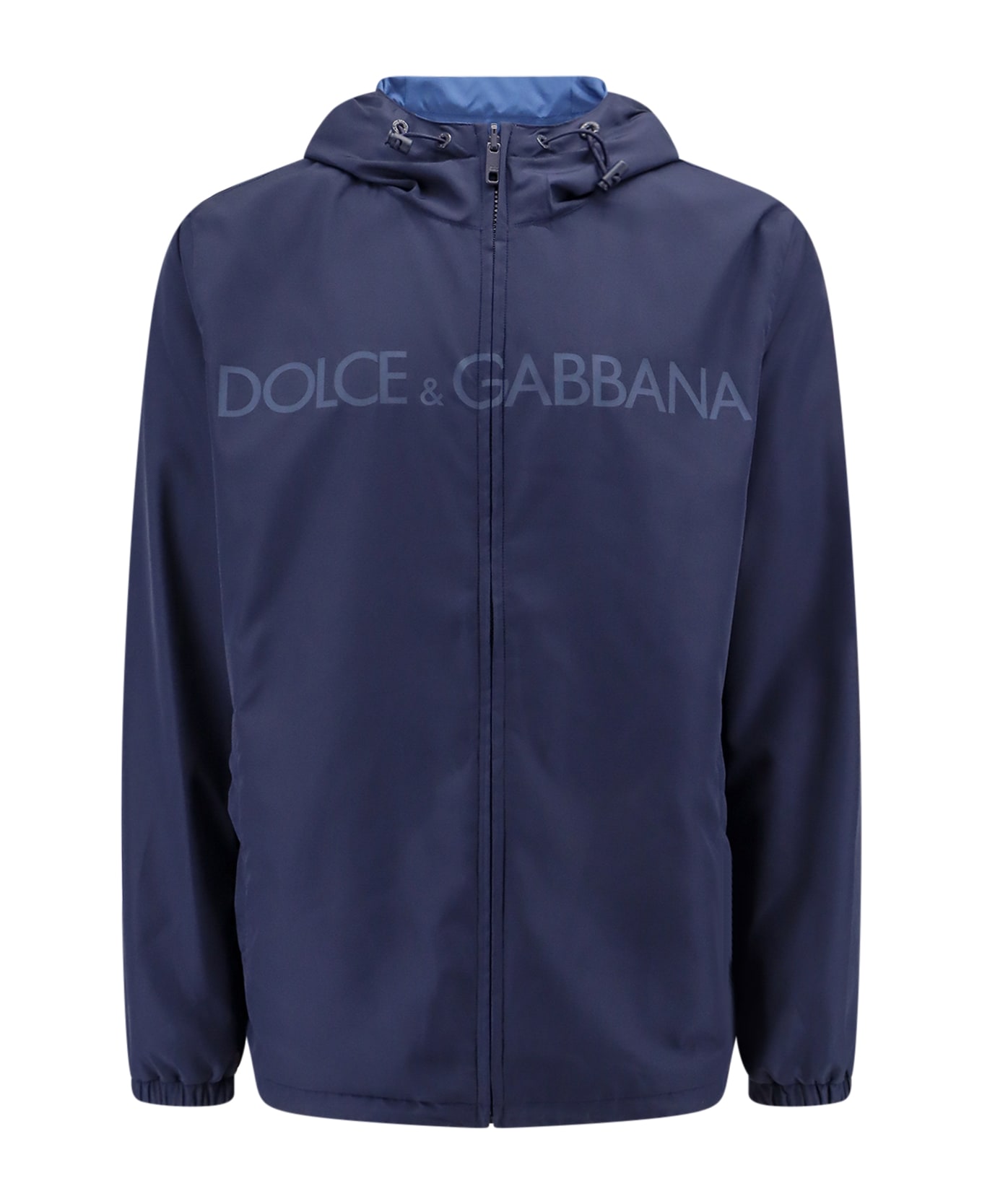 Dolce & Gabbana Windbreaker Logo Jacket - Blue