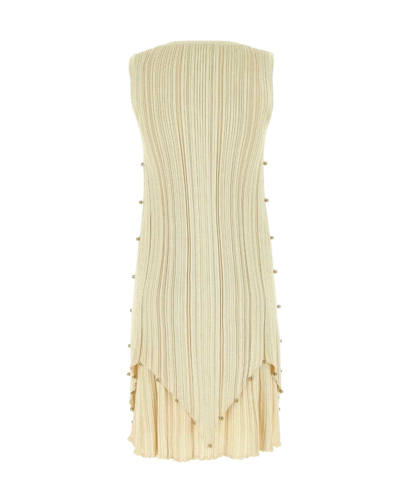 Bottega Veneta Gold Polyester Blend Dress - 7112