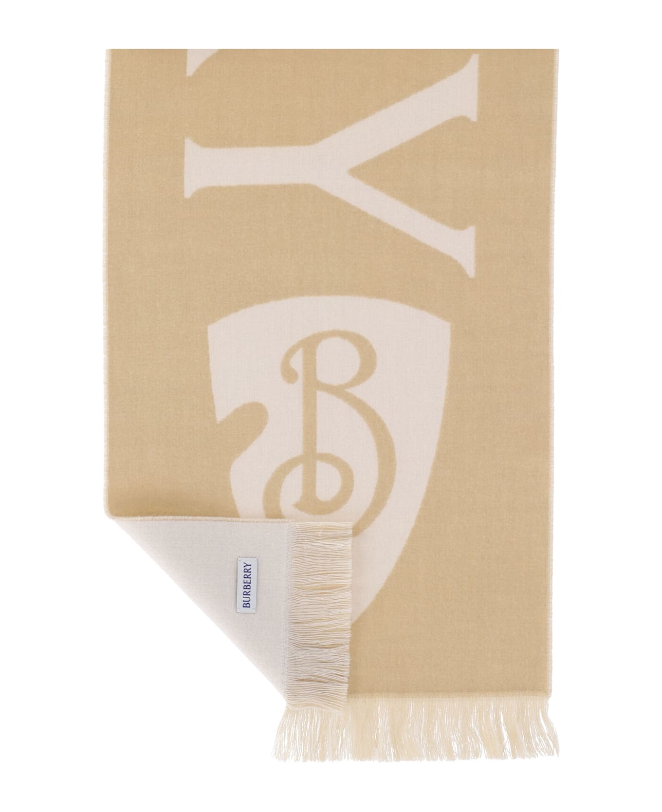 Burberry 
b Shield
 Reversible Scarf - SAND