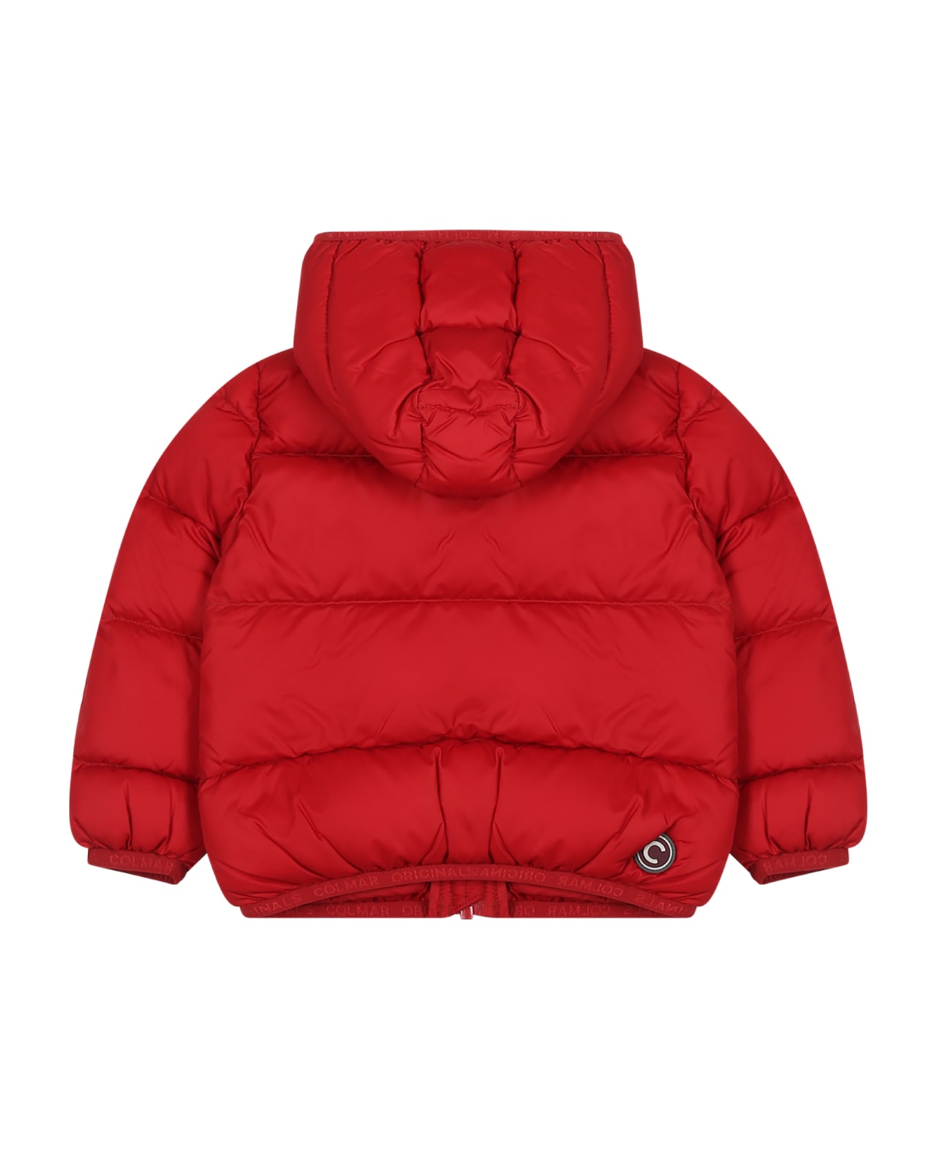 Colmar Red Down Jacket For Baby Boy With Logo - Red