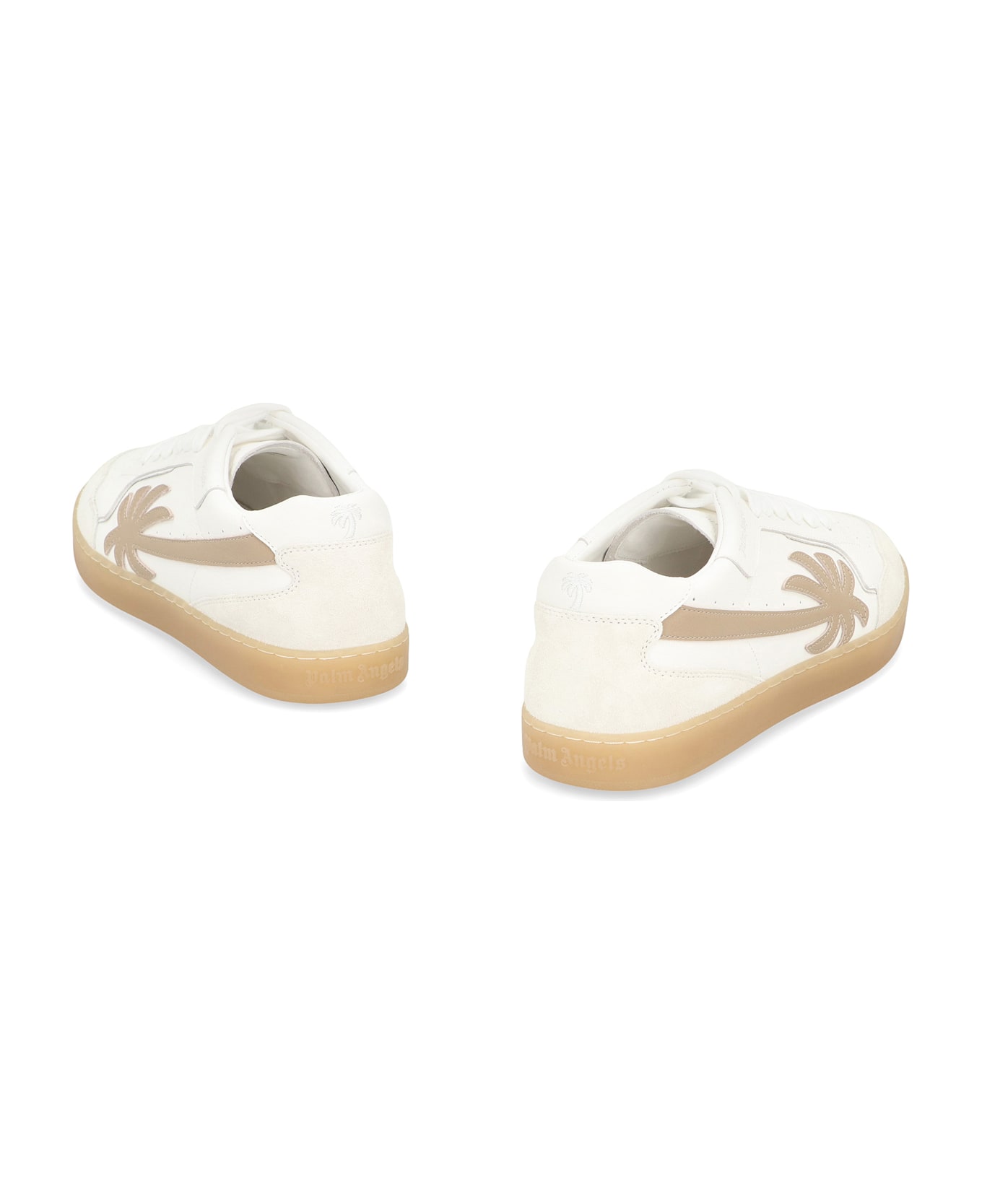 Palm Angels Sneakers Low-top New Palm 1 In Leather - White