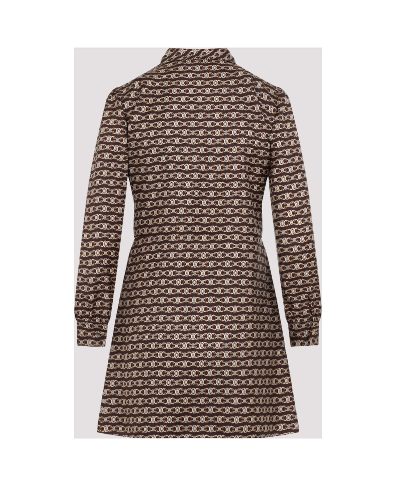 Celine Mini Robe Lavalliere Papillon - Fo Marron Fonce Or