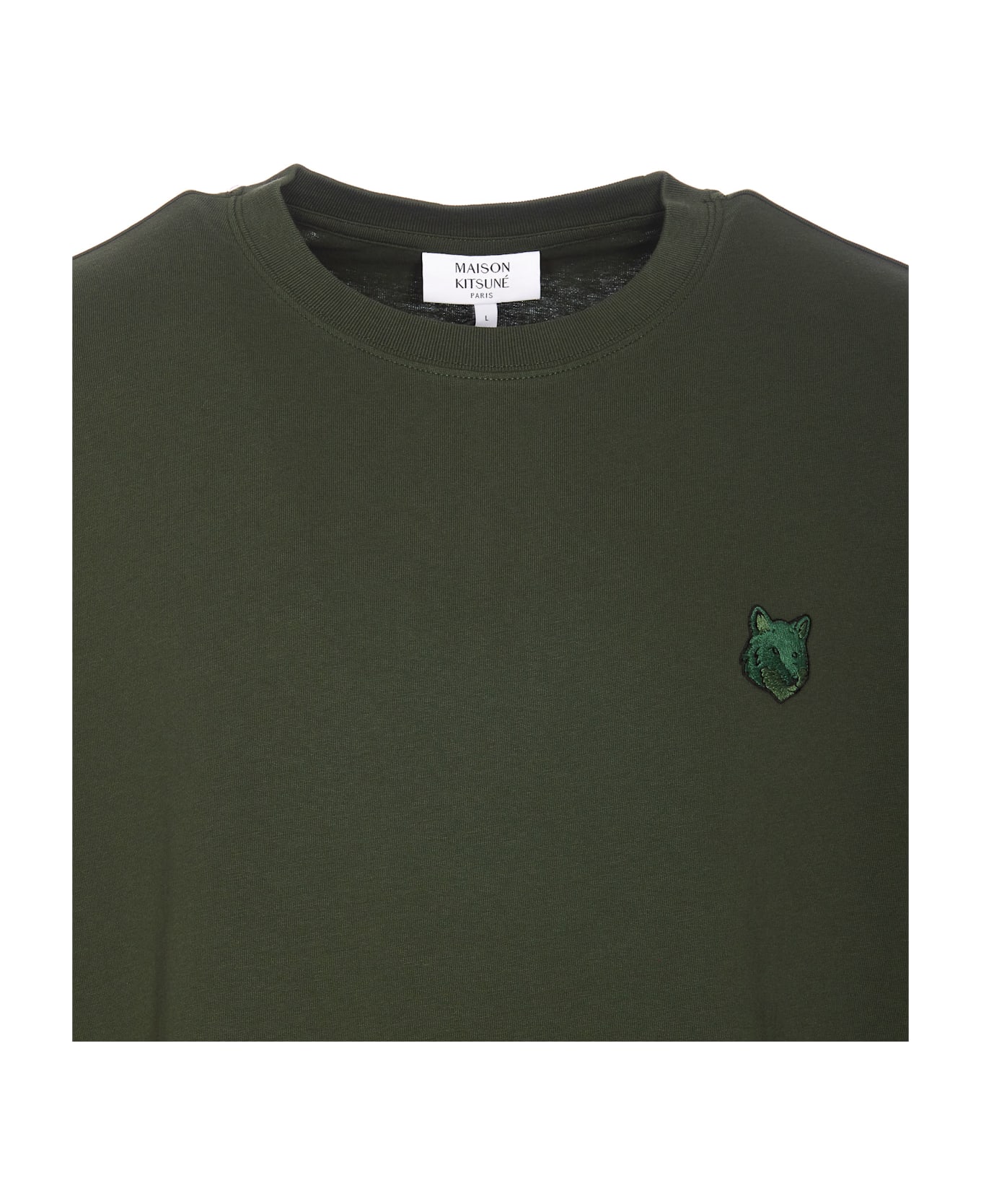 Maison Kitsuné Bold Fox Head Patch T-shirt - Green シャツ