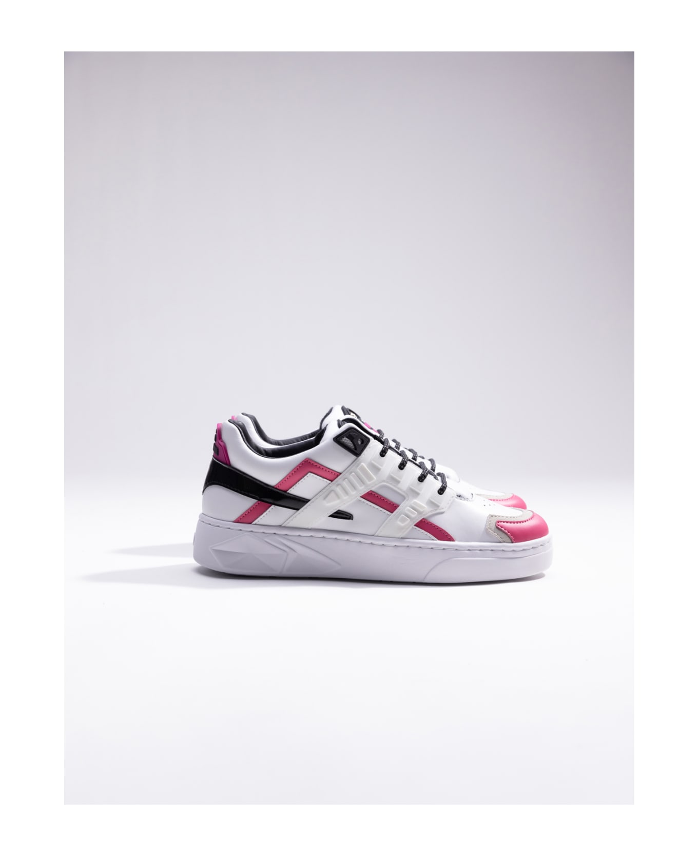 Hide&Jack Low Top Sneaker - Mini Silverstone Pink White