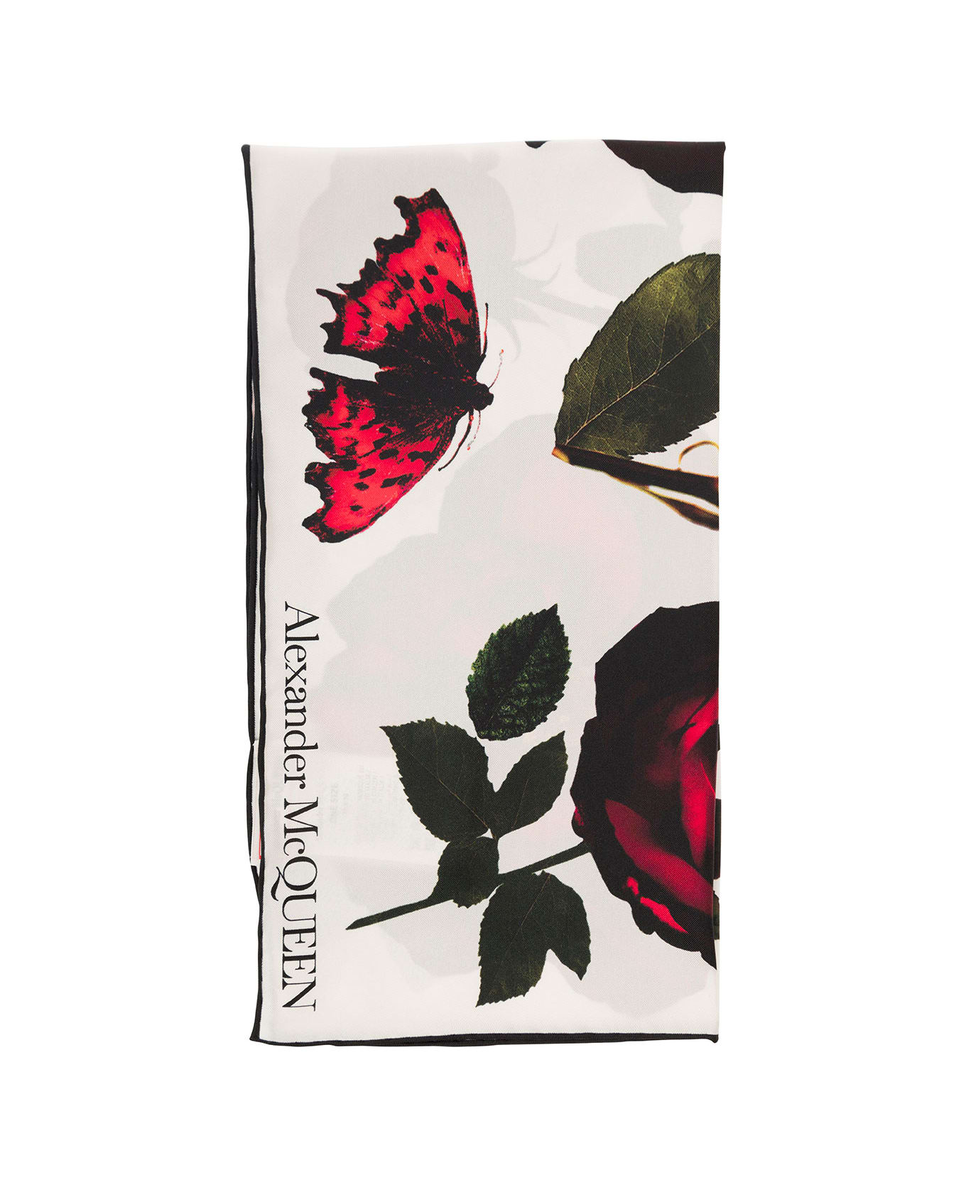 Alexander McQueen All Over Roses Twill - Red