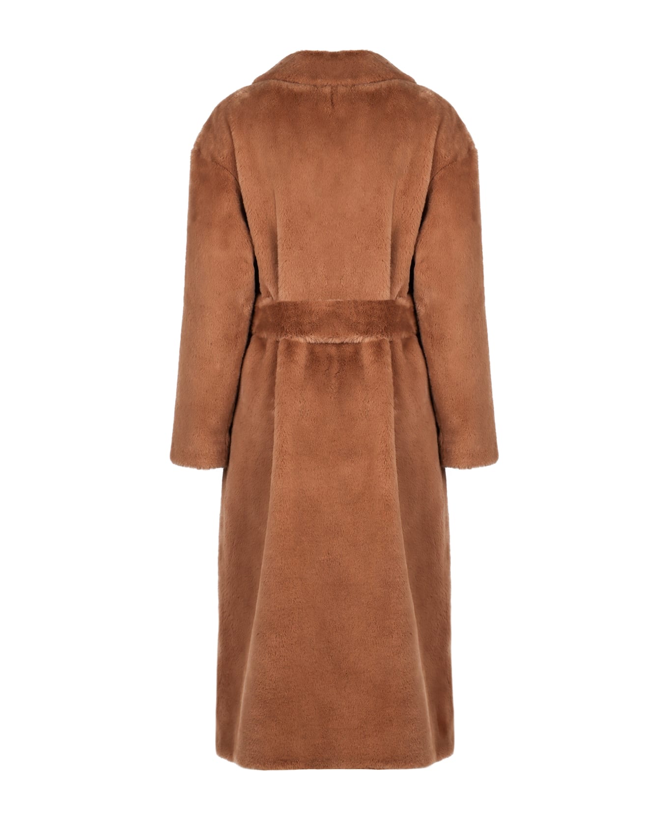 Herno Faux Fur Coat - Camel