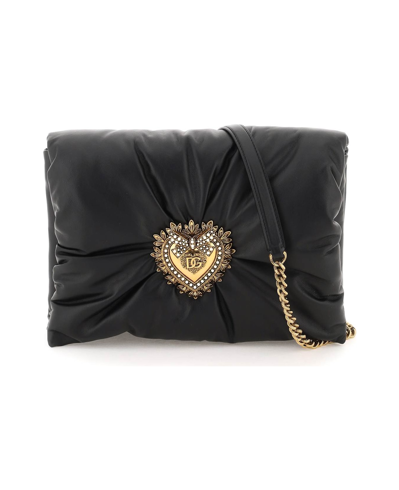 Dolce & Gabbana Devotion Soft Shoulder Bag - Black
