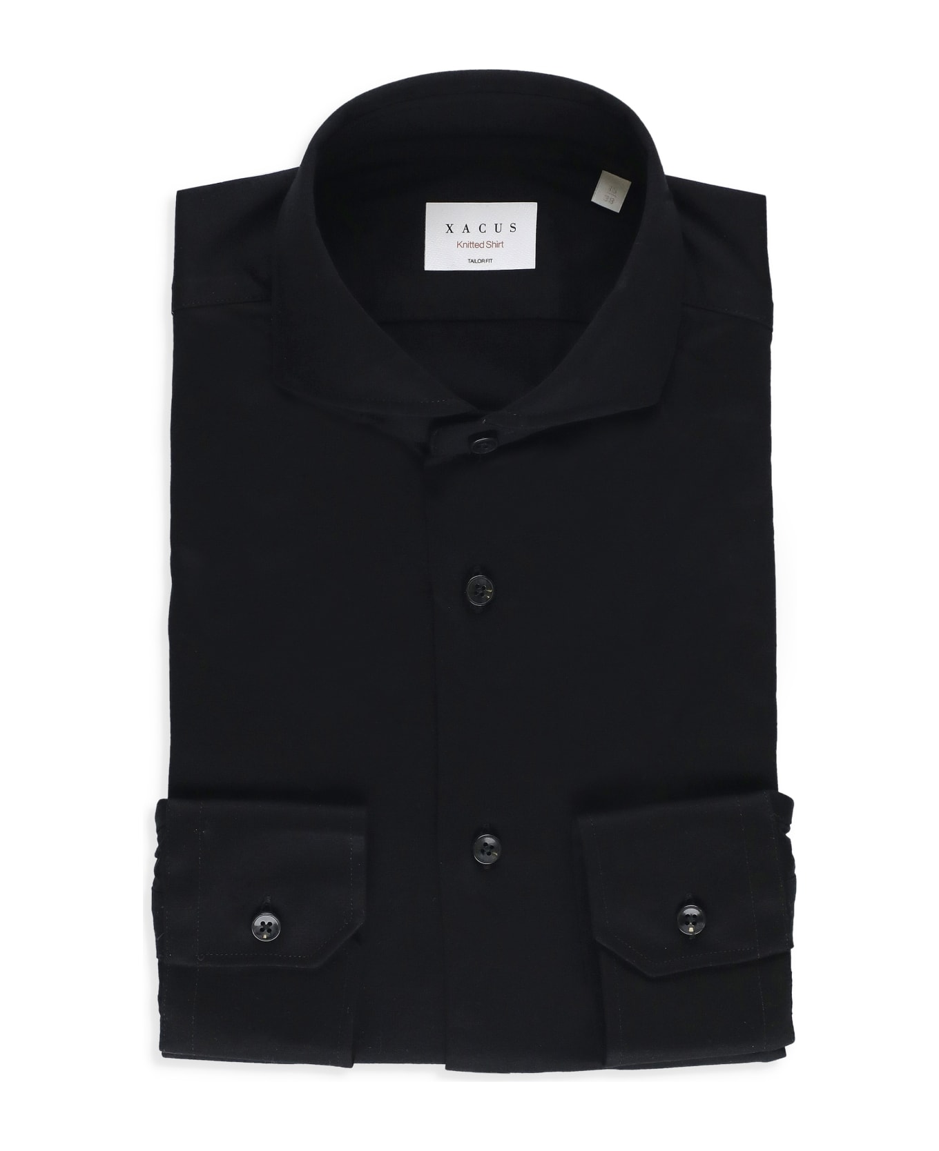 Xacus Knitted Shirt - Black シャツ
