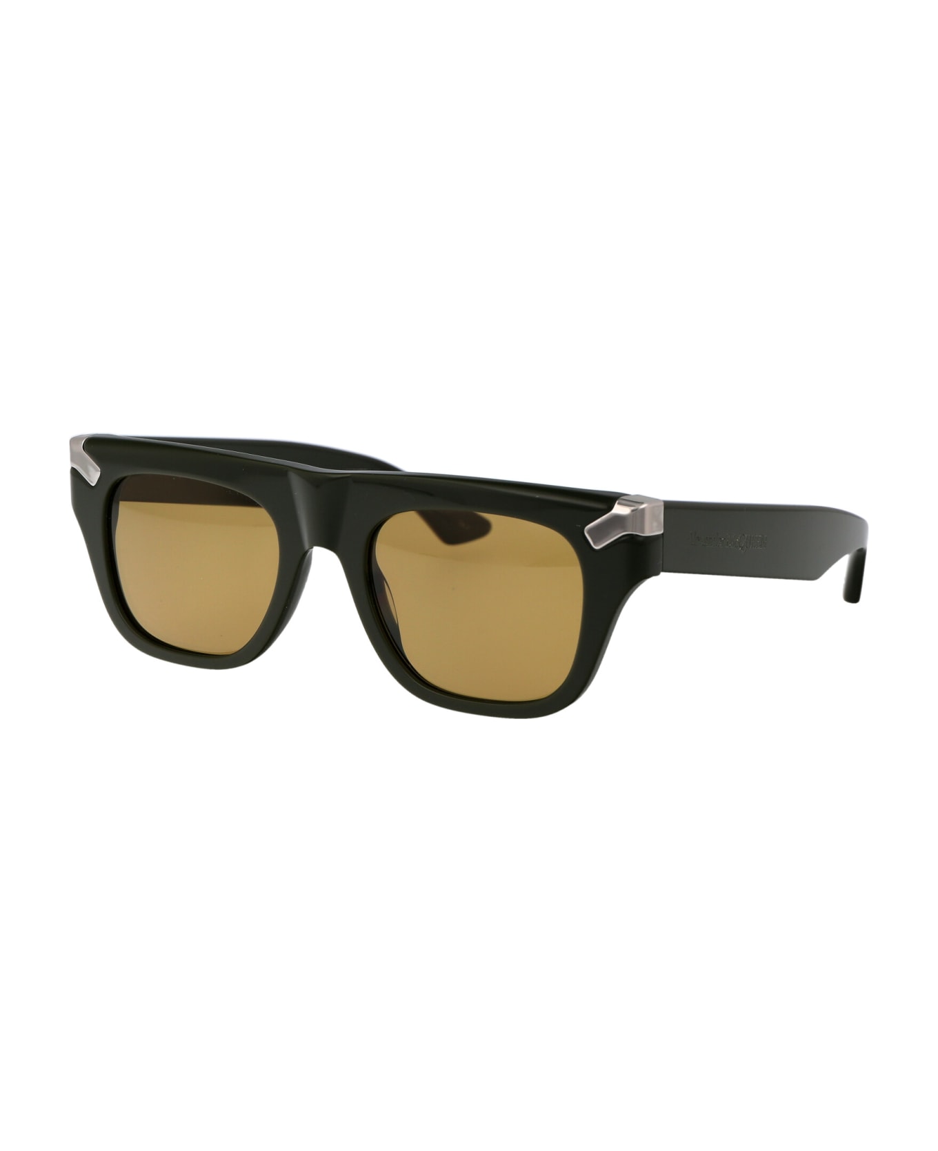Alexander McQueen Eyewear Am0441s Sunglasses - 004 GREEN GREEN BROWN