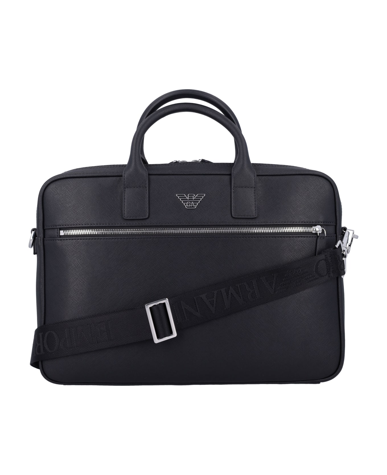 Emporio Armani Briefcase Bag - BLACK