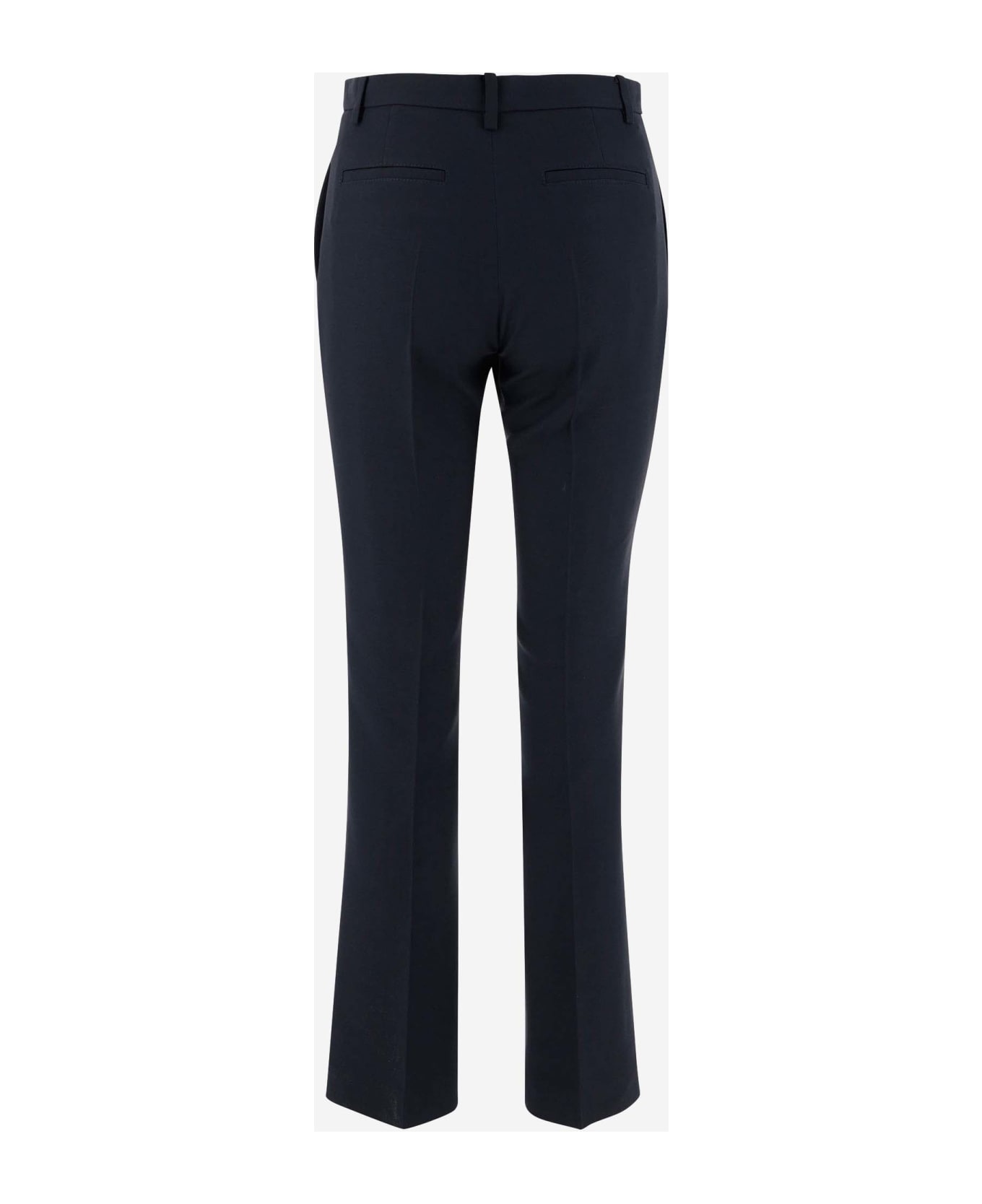 Valentino Crepe Couture Tailored Pants - Blue