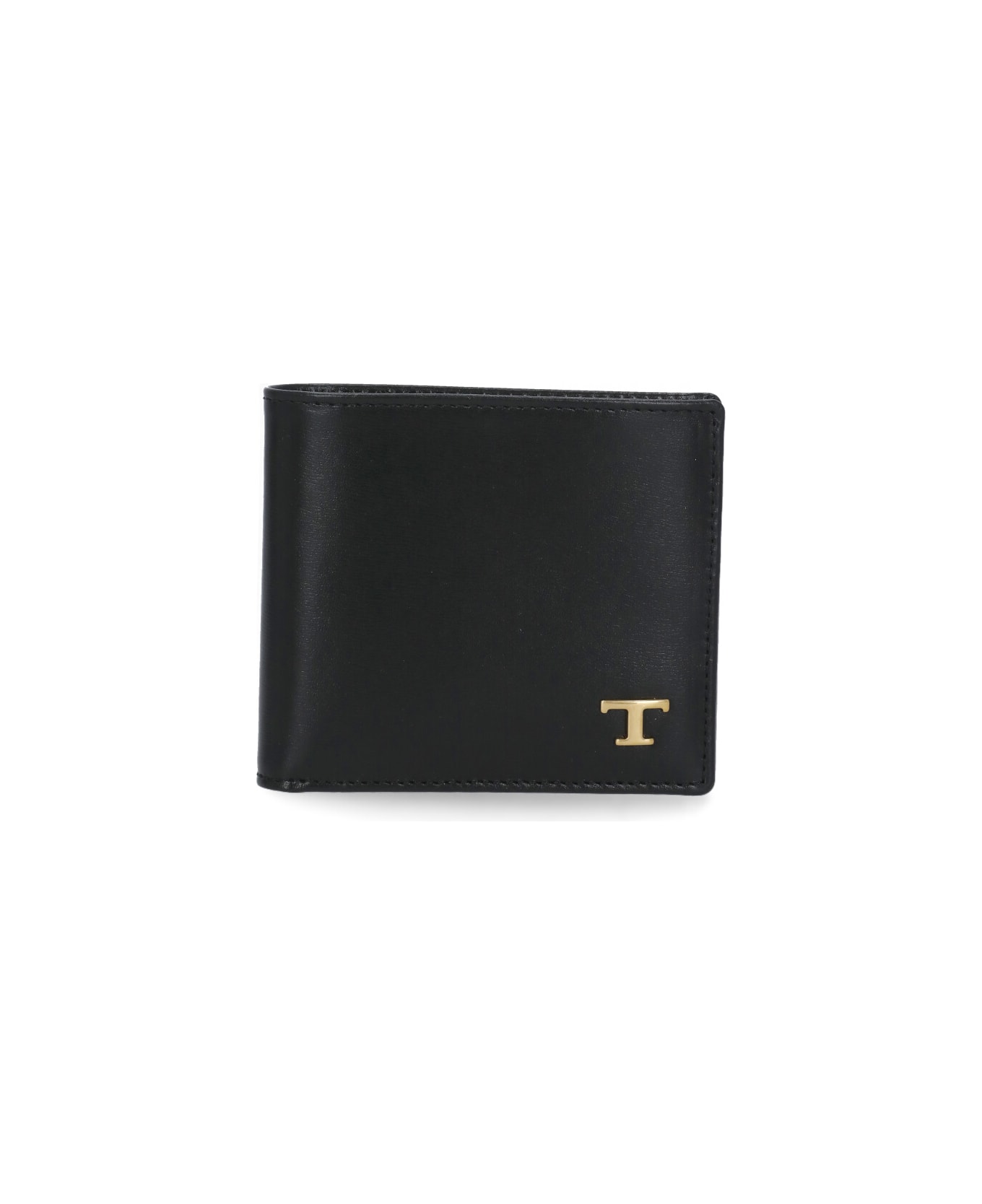 Tod's Leather Wallet With Logo - Black