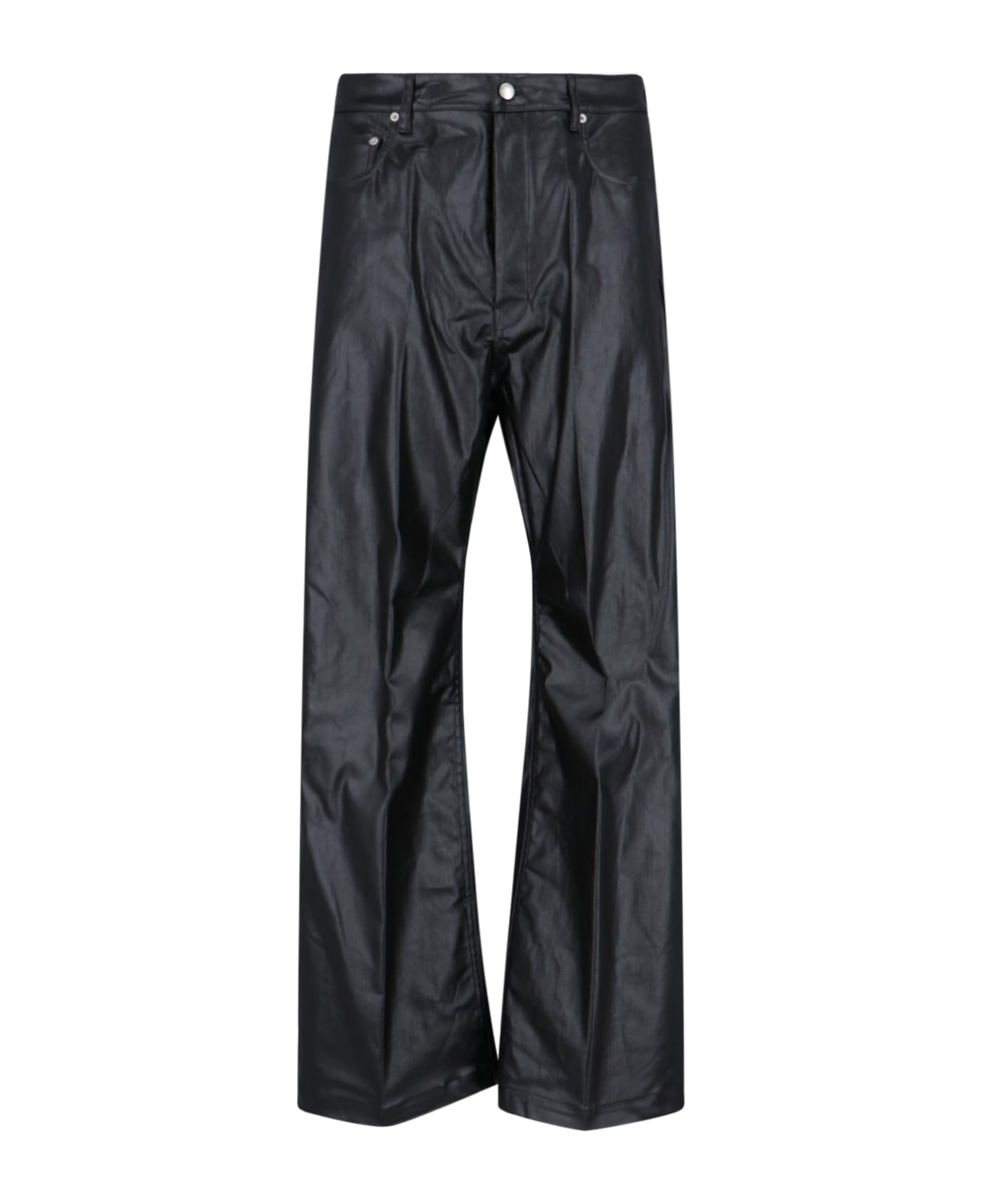 Rick Owens Geth Button Detailed Wide Leg Jeans - Black