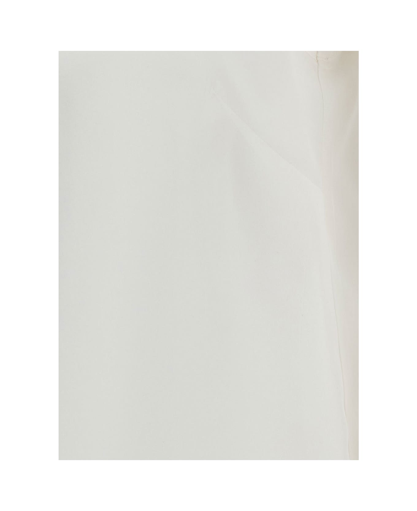 Parosh White Tank Top With Plunging U Neckline In Polyamide Woman - White