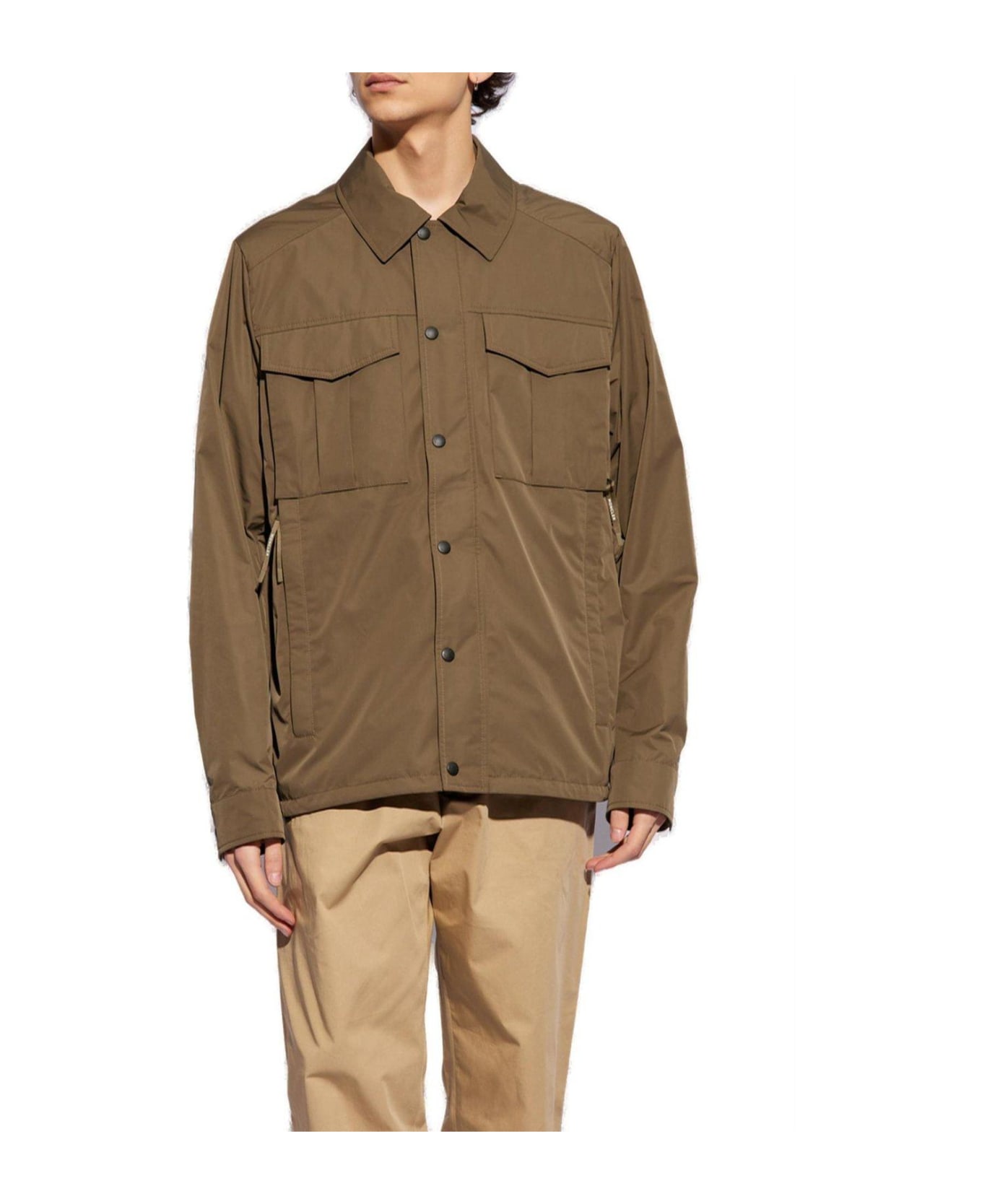 Moncler Frema Collared Button-up Jacket - MILITARY