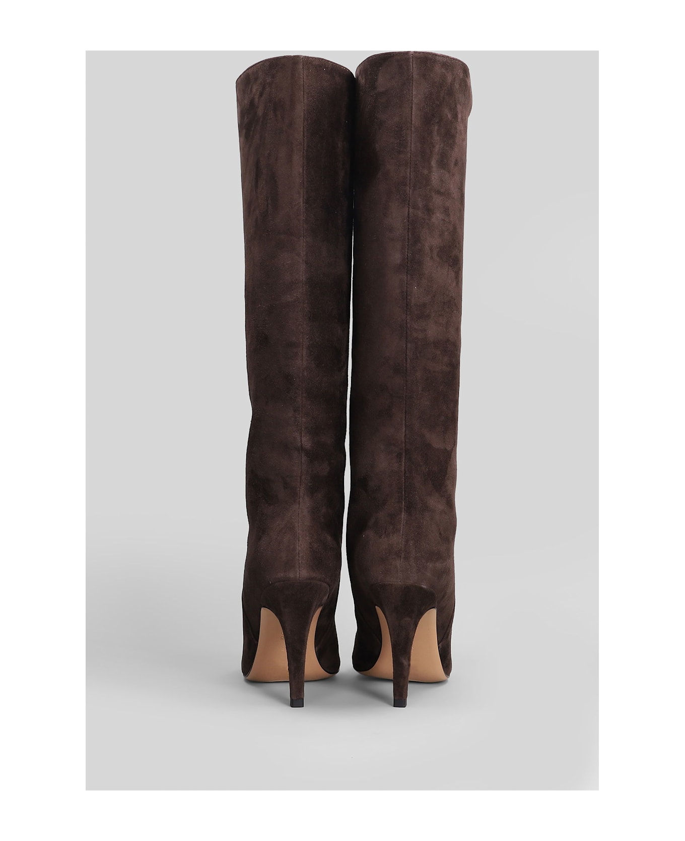 Lola Cruz High Heels Boots In Brown Suede - brown