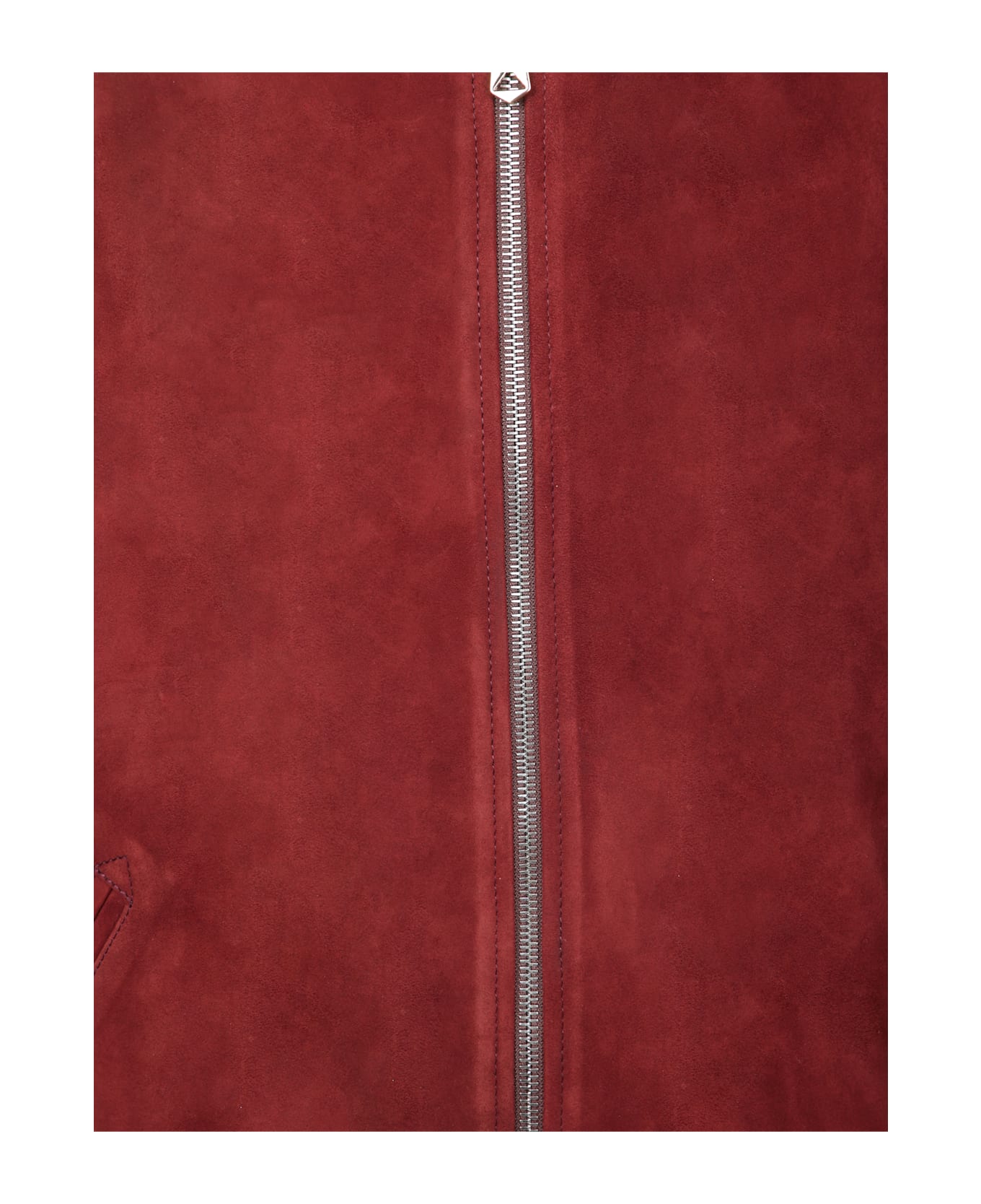 Paul Smith Red Suede Bomber Jacket - Red