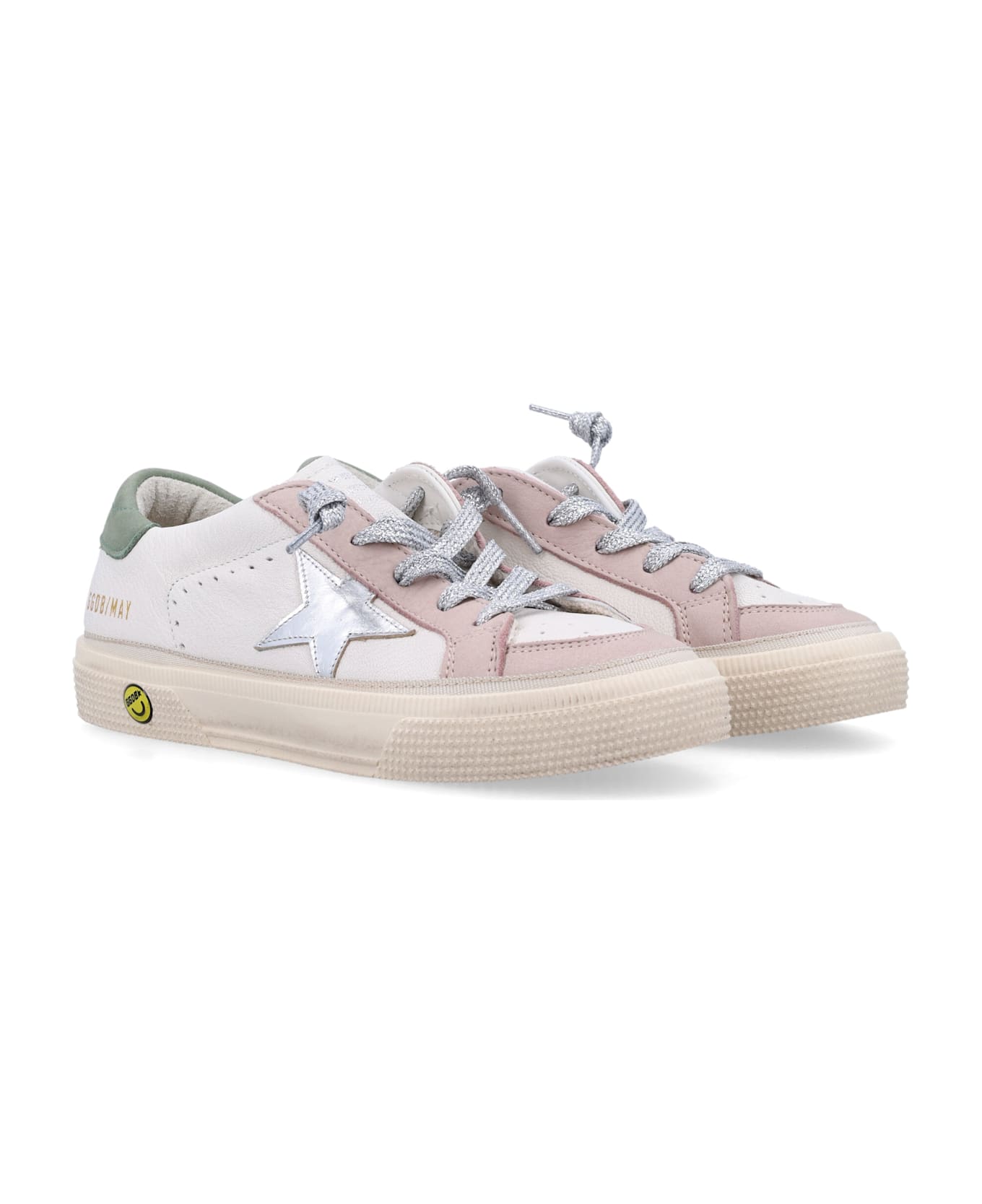 Golden Goose Kid - May Sneakers - WHITE/LIGHT PINK