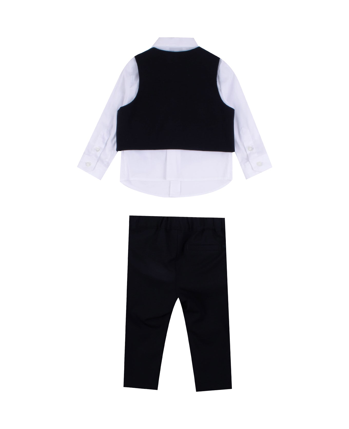 Emporio Armani Cotton Vest, Shirt And Pants - Back ボディスーツ＆セットアップ