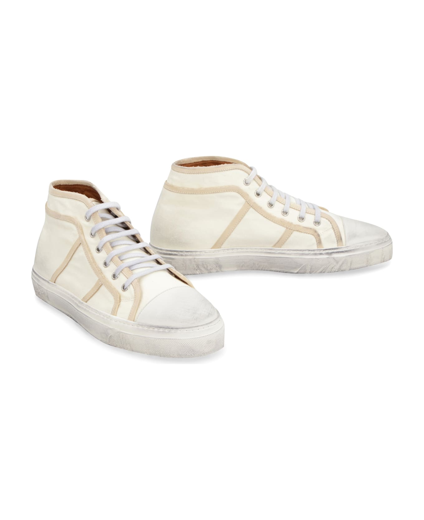 Dolce & Gabbana Canvas Mid-top Sneakers - Ivory