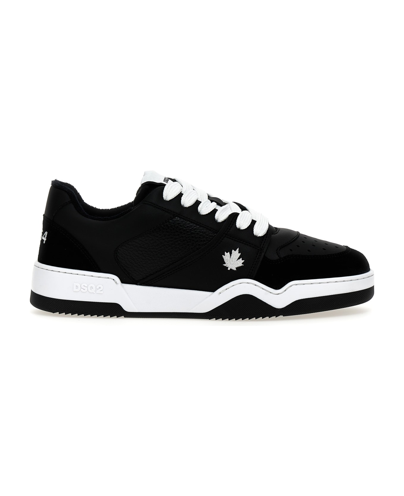 Dsquared2 Spiker Lace-up Low Top Sneakers - White/Black