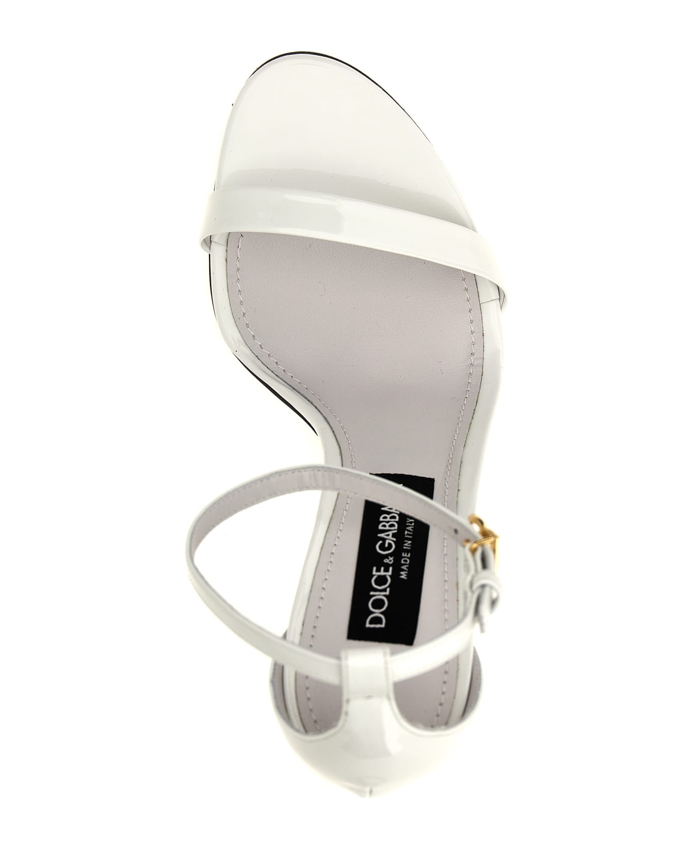 Dolce & Gabbana Patent Sandals - White サンダル