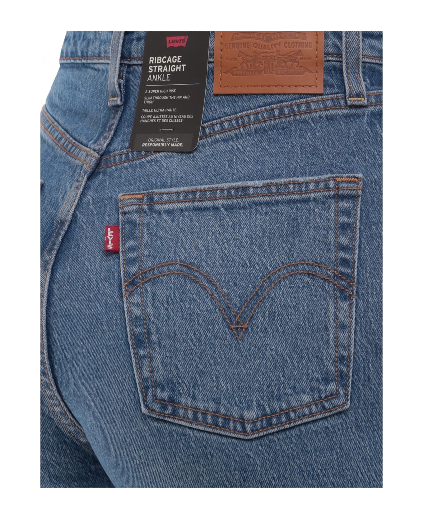 Levi's Ribcage Straight Ankle Jeans - Blue デニム