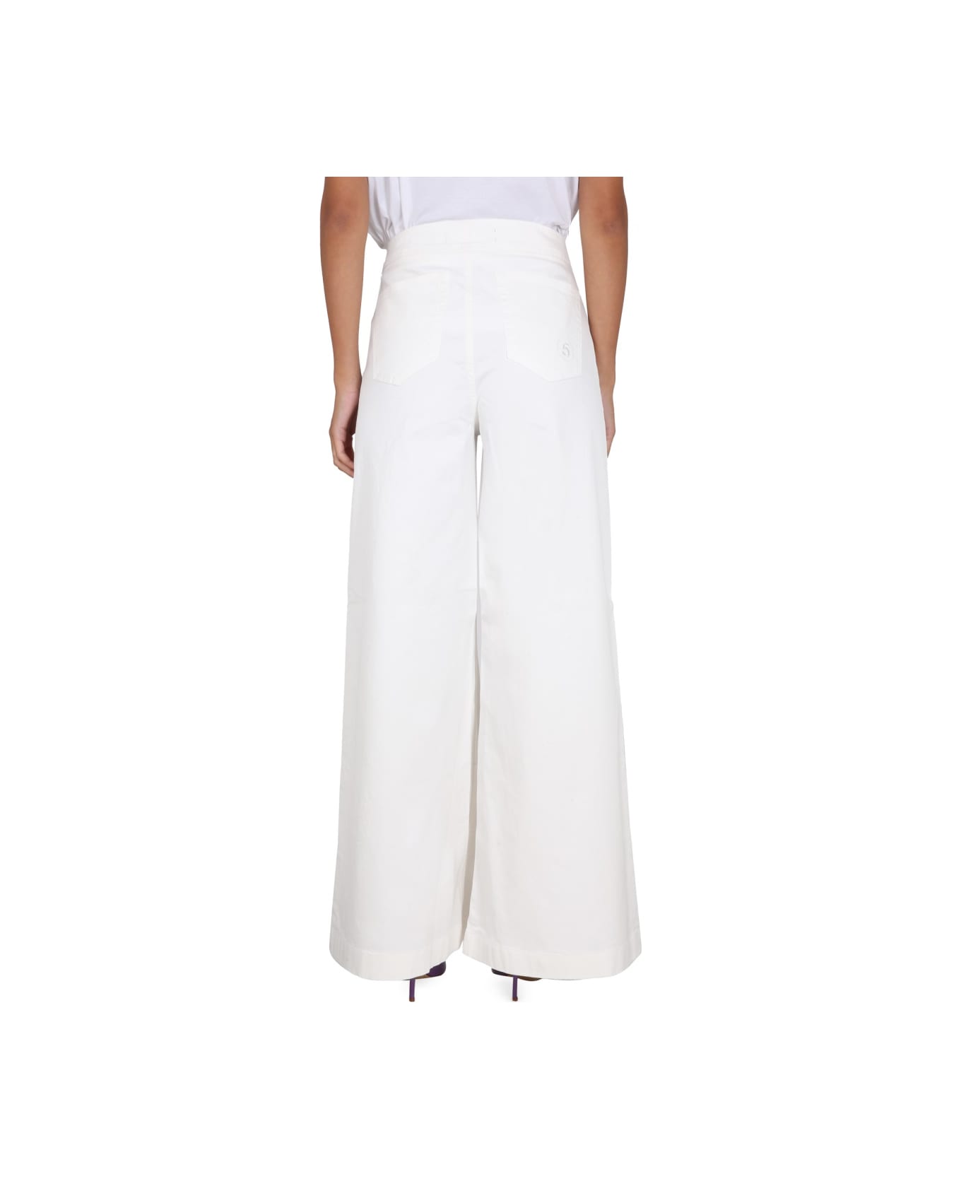 Department Five Yoko Extraflare Pants - WHITE