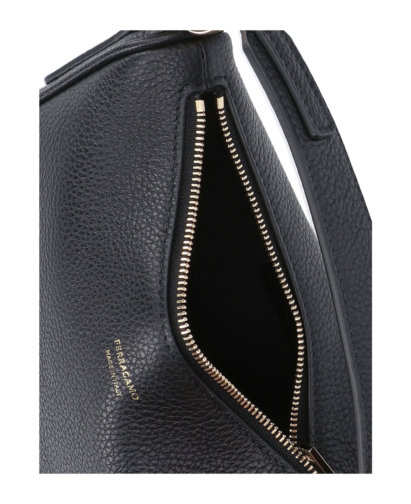 Ferragamo 
north-south
 Mini Hobo Bag - Black