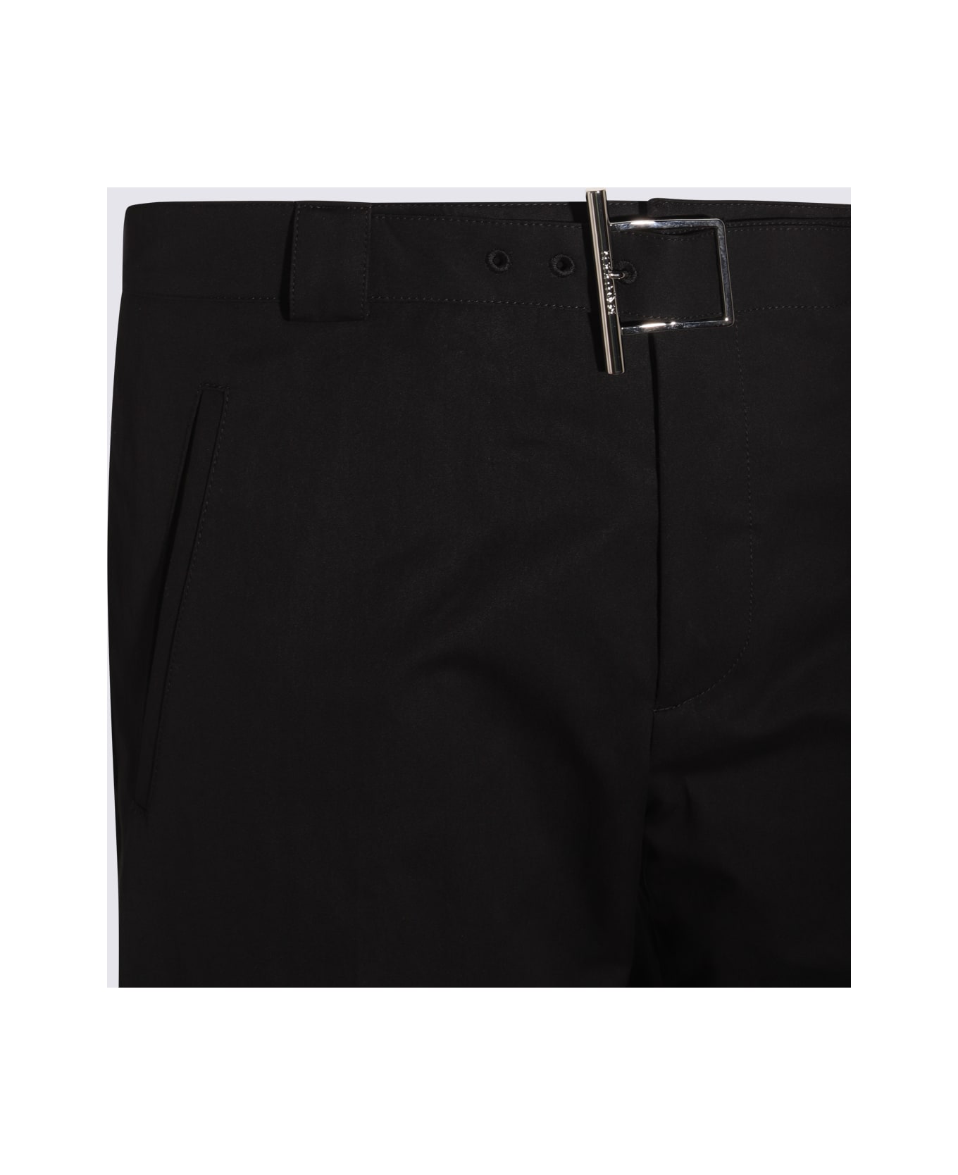 Alexander McQueen Black Cotton Pants - Black