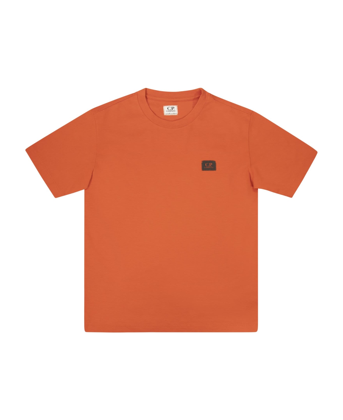 C.P. Company Crew-neck T-shirt With Logo - Orange